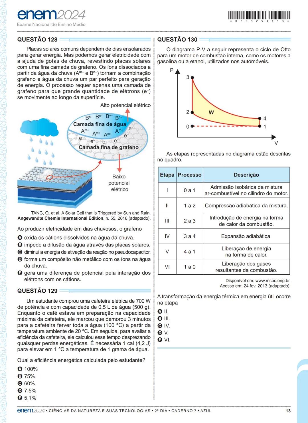03
2º DIA
EXAME NACIONAL DO ENSINO MÉDIO
PROVA DE CIÊNCIAS DA NATUREZA E SUAS TECNOLOGIAS
PROVA DE MATEMÁTICA E SUAS TECNOLOGIAS
enem2024