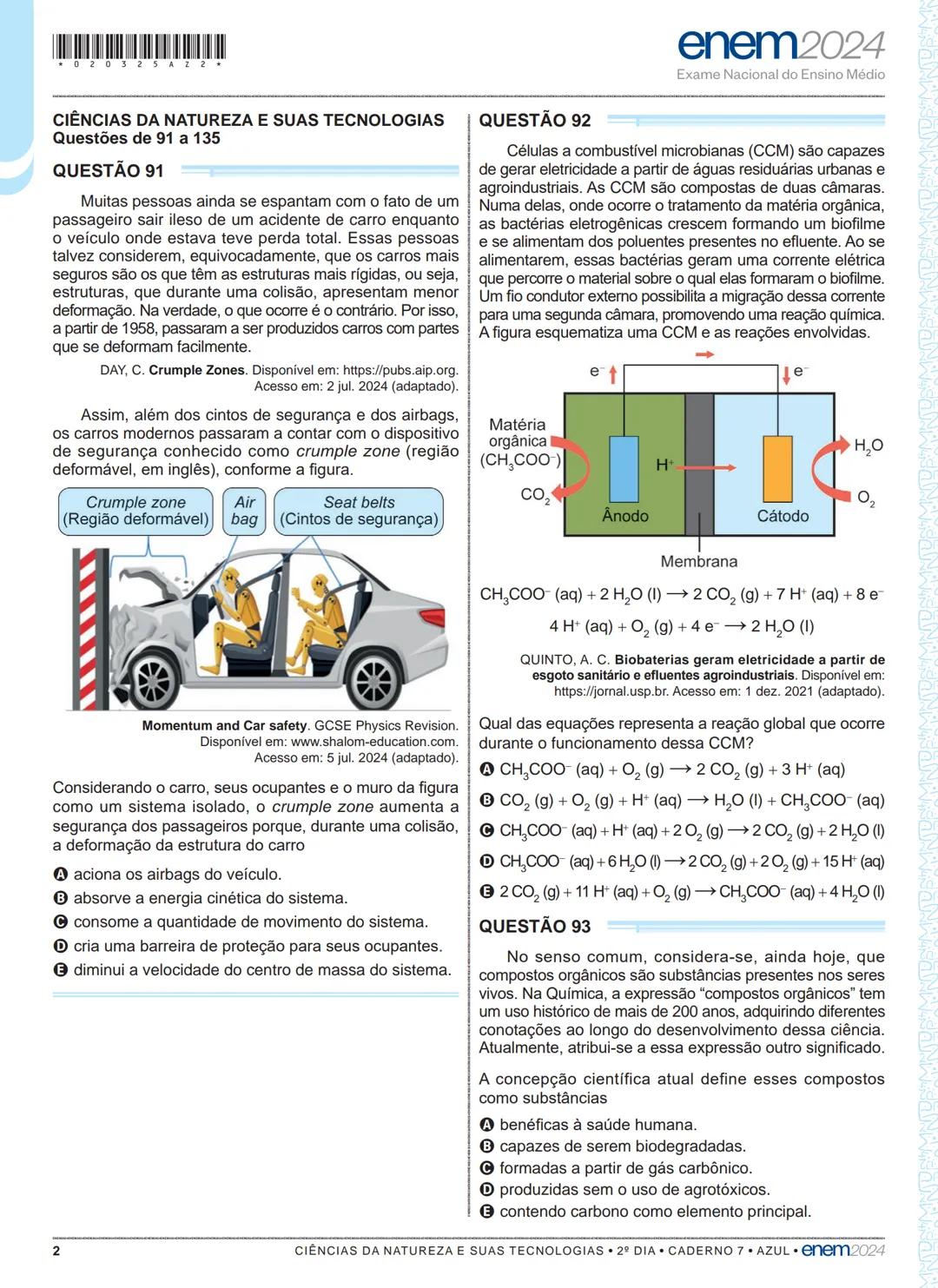 03
2º DIA
EXAME NACIONAL DO ENSINO MÉDIO
PROVA DE CIÊNCIAS DA NATUREZA E SUAS TECNOLOGIAS
PROVA DE MATEMÁTICA E SUAS TECNOLOGIAS
enem2024