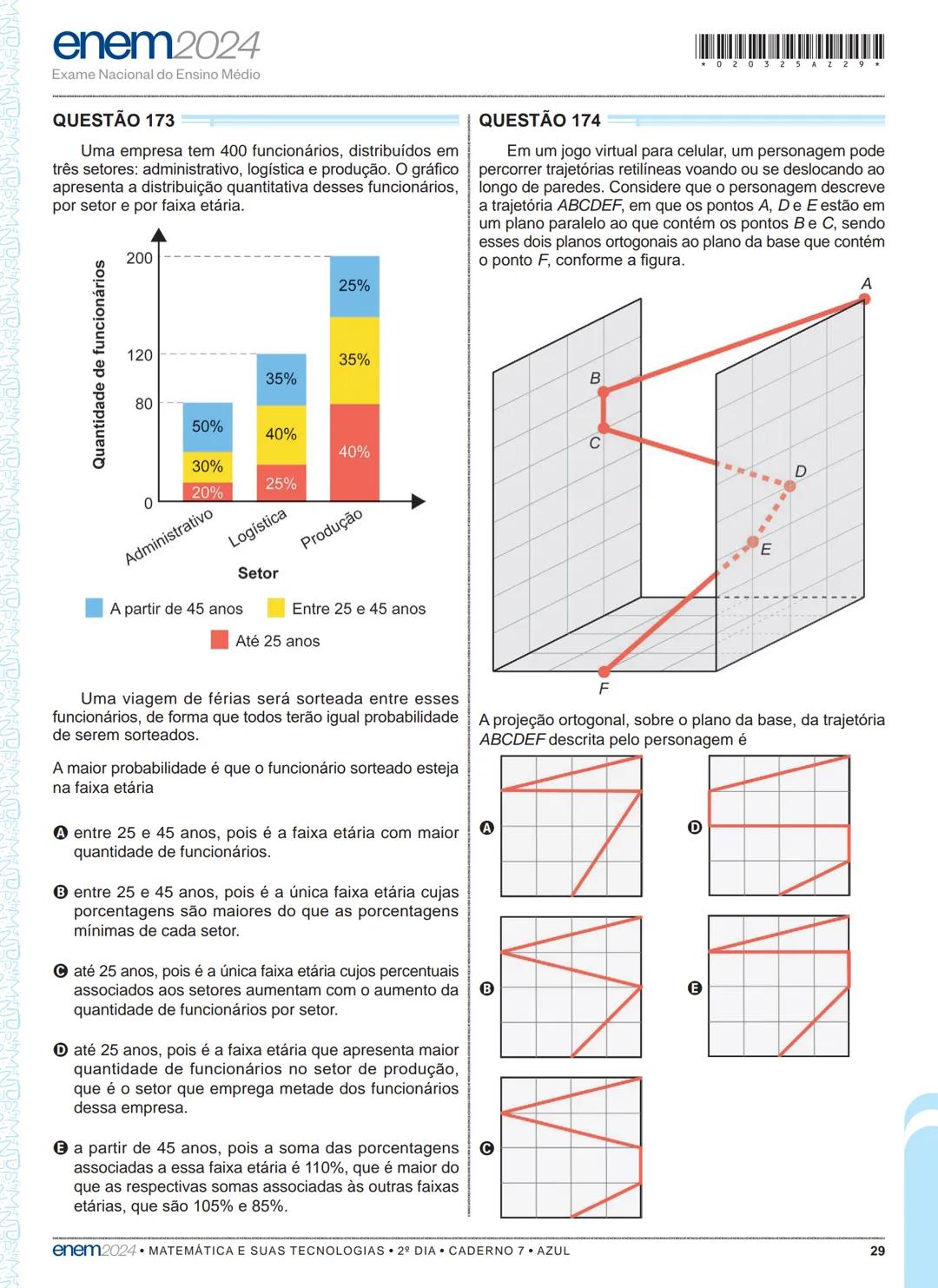 03
2º DIA
EXAME NACIONAL DO ENSINO MÉDIO
PROVA DE CIÊNCIAS DA NATUREZA E SUAS TECNOLOGIAS
PROVA DE MATEMÁTICA E SUAS TECNOLOGIAS
enem2024