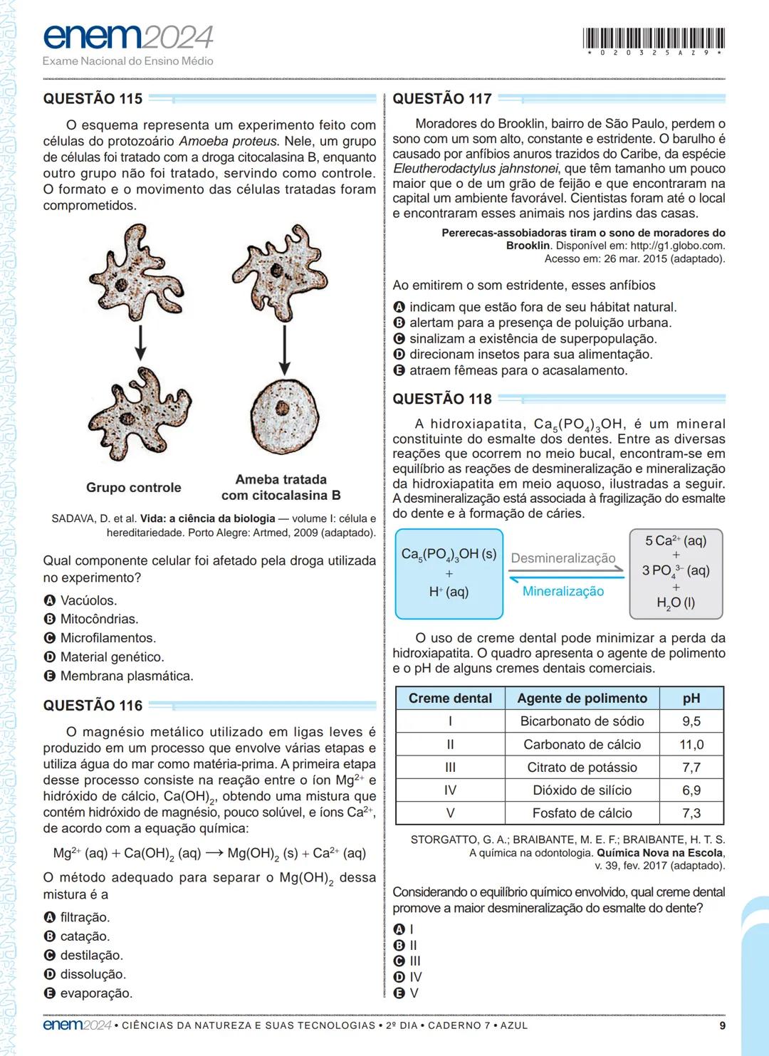 03
2º DIA
EXAME NACIONAL DO ENSINO MÉDIO
PROVA DE CIÊNCIAS DA NATUREZA E SUAS TECNOLOGIAS
PROVA DE MATEMÁTICA E SUAS TECNOLOGIAS
enem2024