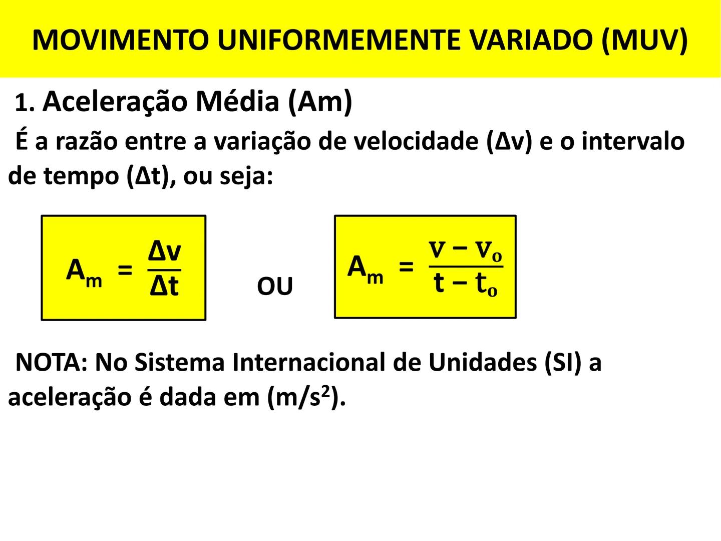 CMCB
ENSINO MÉDIO
DISCIPLINA : FÍSICA
1ª SÉRIE
(102, 103 E 104)
MOVIMENTO UNIFORMEMENTE
VARIADO (MUV)
Prof: GEORGE ALEXANDER # MOVIMENTO UNI