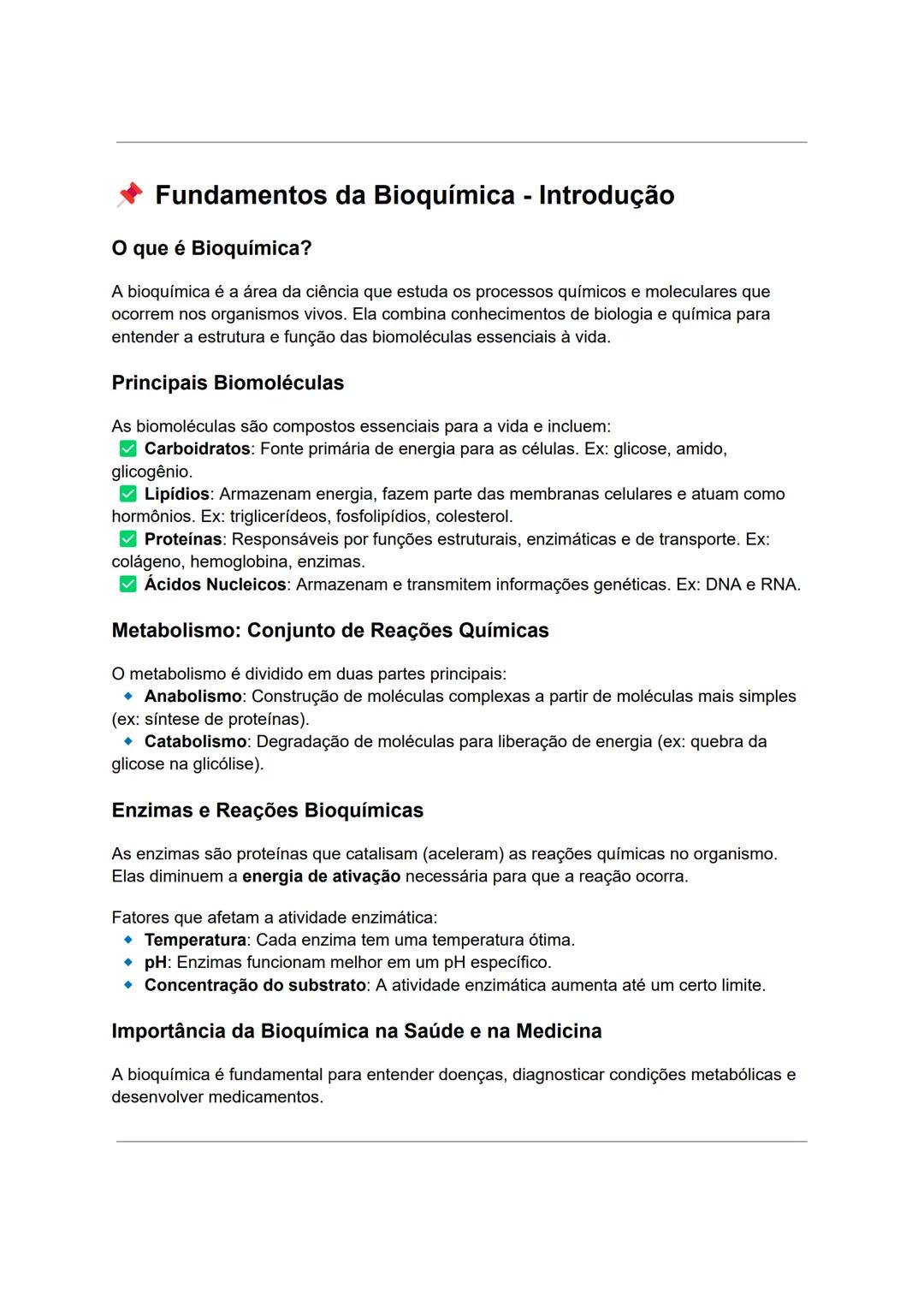 --- OCR Start ---
Fundamentos da Bioquímica - Introdução
O que é Bioquímica?
A bioquímica é a área da ciência que estuda os processos químic