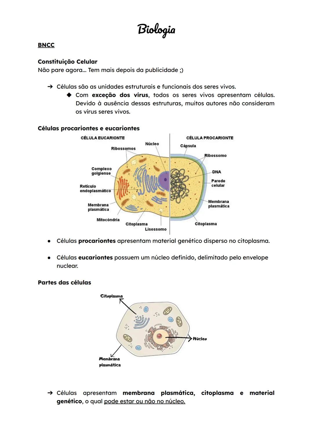Citologia - Estudo das Células