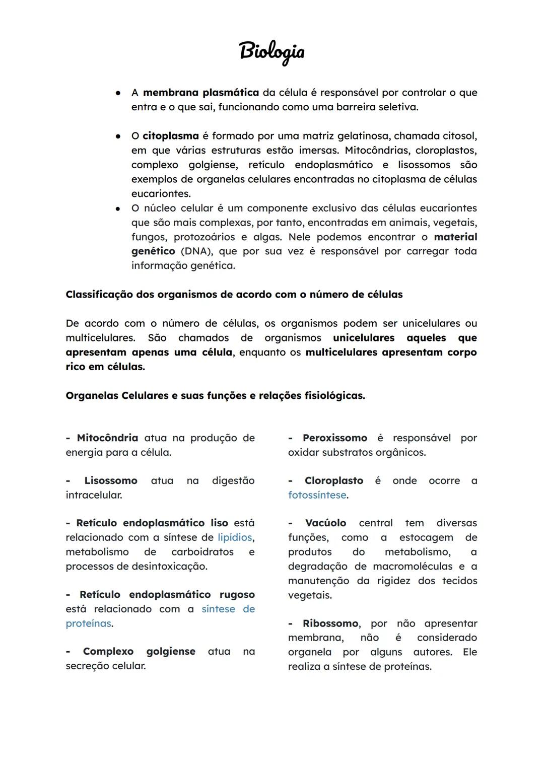 BNCC
Biologia
Constituição Celular
Não pare agora... Tem mais depois da publicidade ;)
→ Células são as unidades estruturais e funcionais do