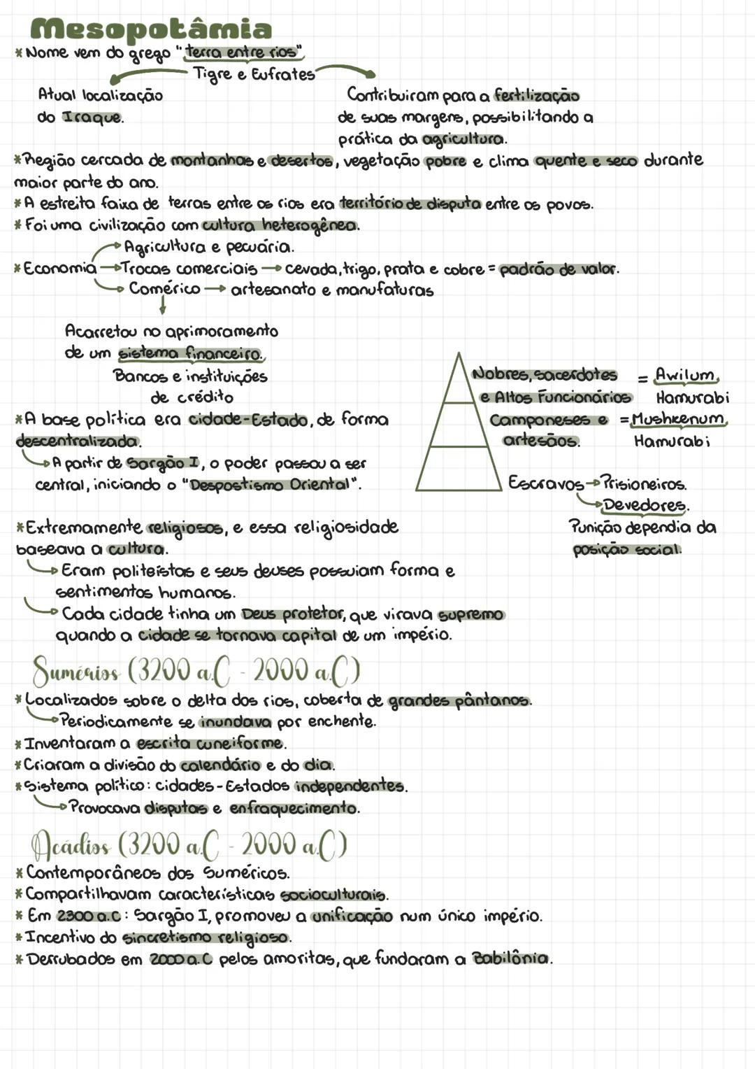 Idade Antiga
* Com a sedentarização e a revolução agrícola, os grupos humanos se fixaram em ter-
ritórios e começaram a construir as primeir