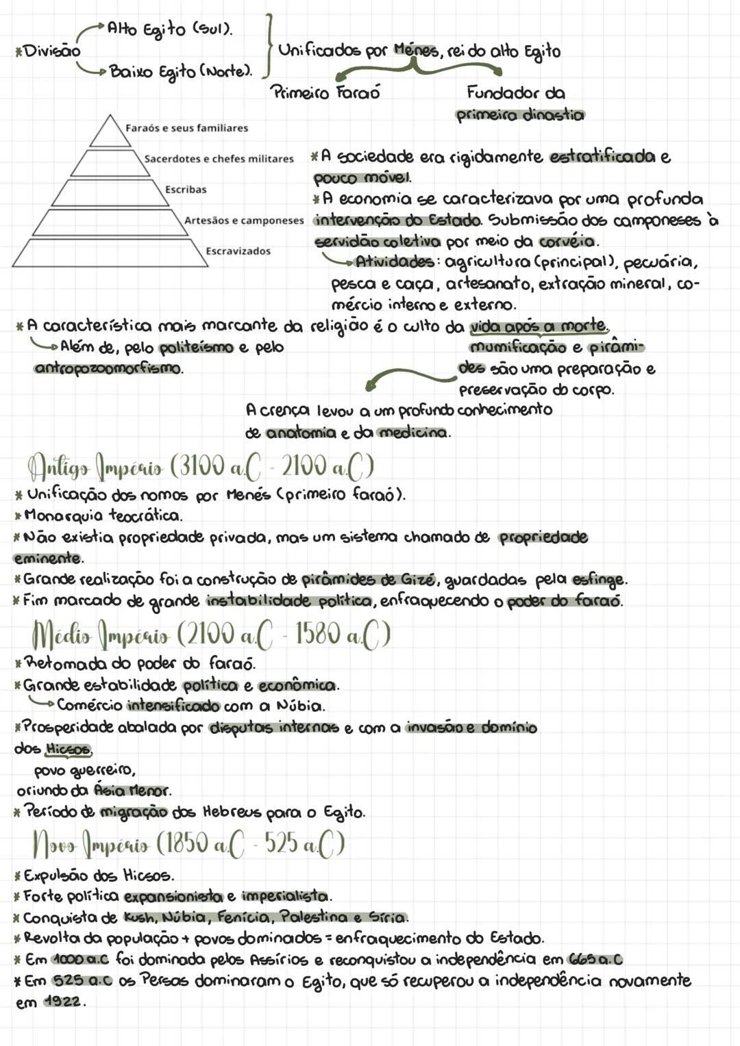 Idade Antiga
* Com a sedentarização e a revolução agrícola, os grupos humanos se fixaram em ter-
ritórios e começaram a construir as primeir