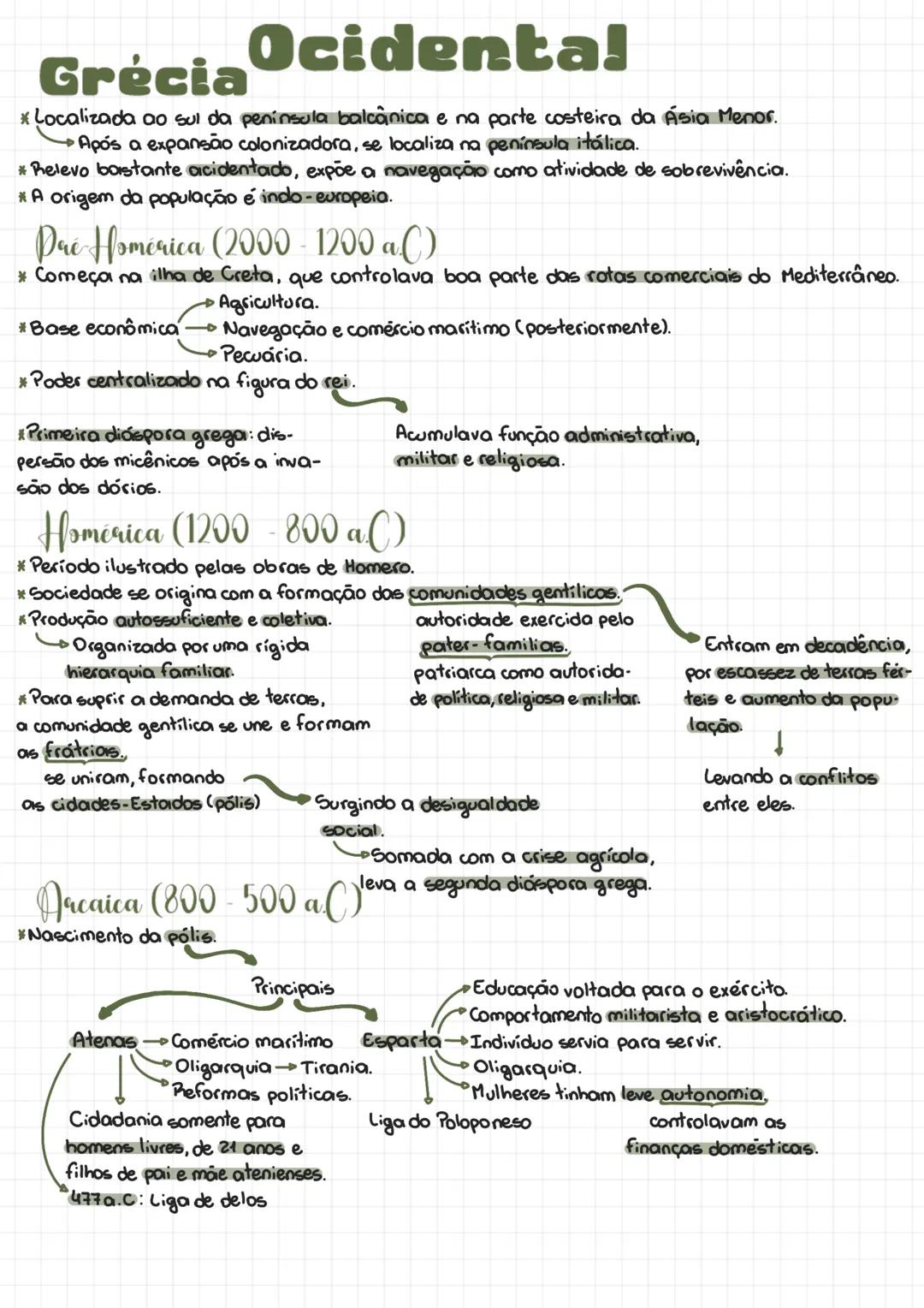 Idade Antiga
* Com a sedentarização e a revolução agrícola, os grupos humanos se fixaram em ter-
ritórios e começaram a construir as primeir
