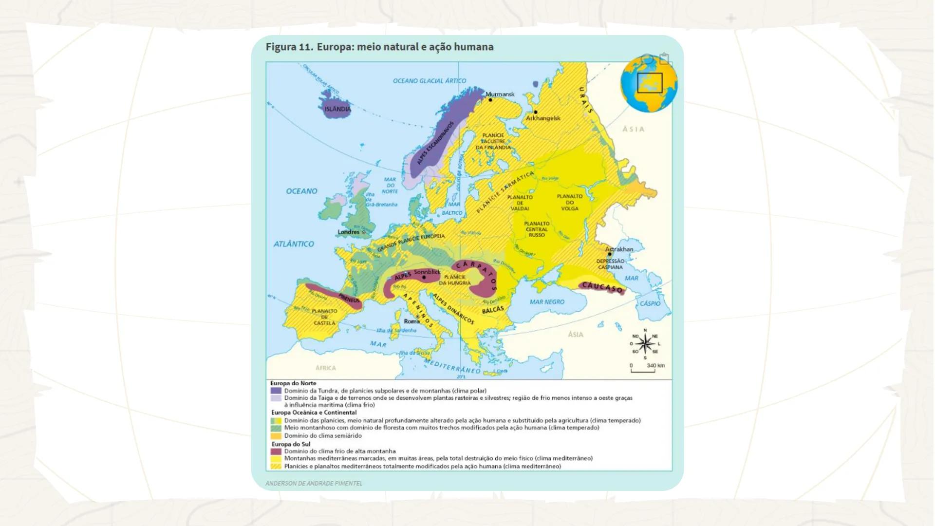 GEOGRAFIA
+
Europa
Ocidental e Oriental
Profa. Ma. Larissa Menezes
++
+
9° ΑΝΟ Aspectos Gerais do continente Europeu
Abrange alguns dos país
