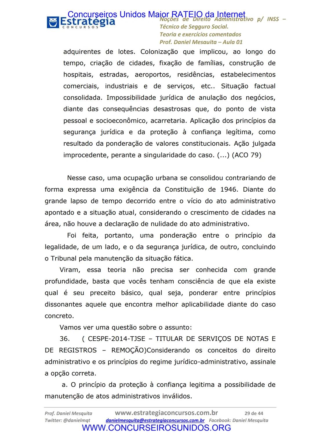 Concurseiros Unidos Maior RATEIO da Internet
# Estratégia
CONCURSOS
## Aula 01
Noções de Direito Administrativo p/ INSS - Técnico do Segu