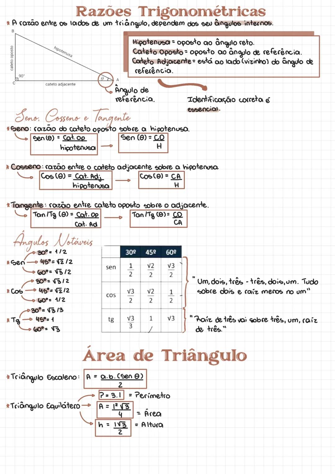 Triângulos
* São polígonos de 3 lados.
Lados
* Classificação
Equilátero: lados iguais.
Isóceles: dois lados iguais.
Escaleno: lados diferent