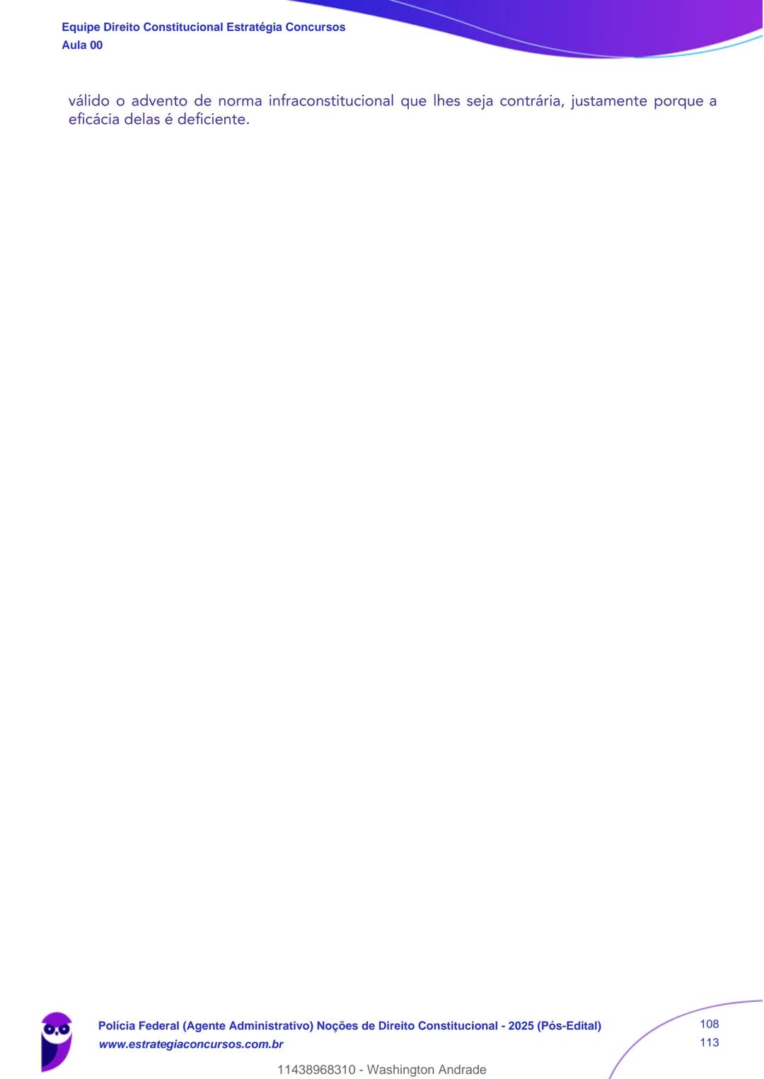 Estratégia
Concursos
Aula 00
Polícia Federal (Agente Administrativo)
Noções de Direito Constitucional - 2025
(Pós-Edital)
Autor:
Equipe Dire