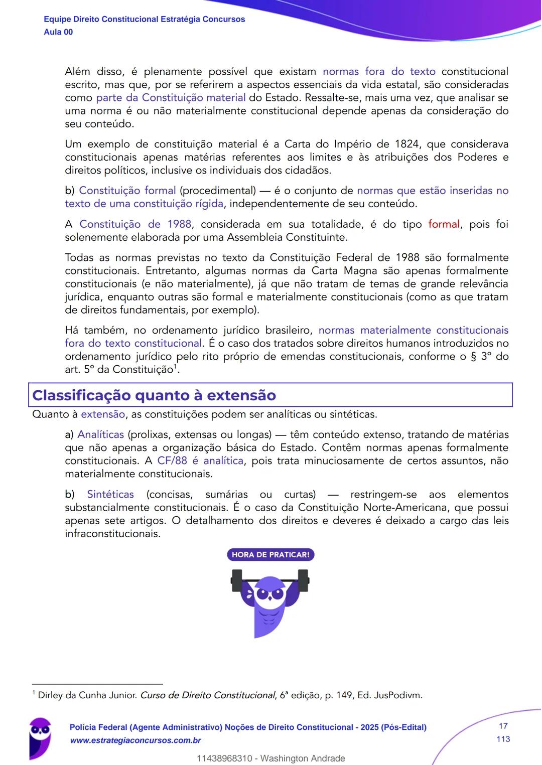 Estratégia
Concursos
Aula 00
Polícia Federal (Agente Administrativo)
Noções de Direito Constitucional - 2025
(Pós-Edital)
Autor:
Equipe Dire
