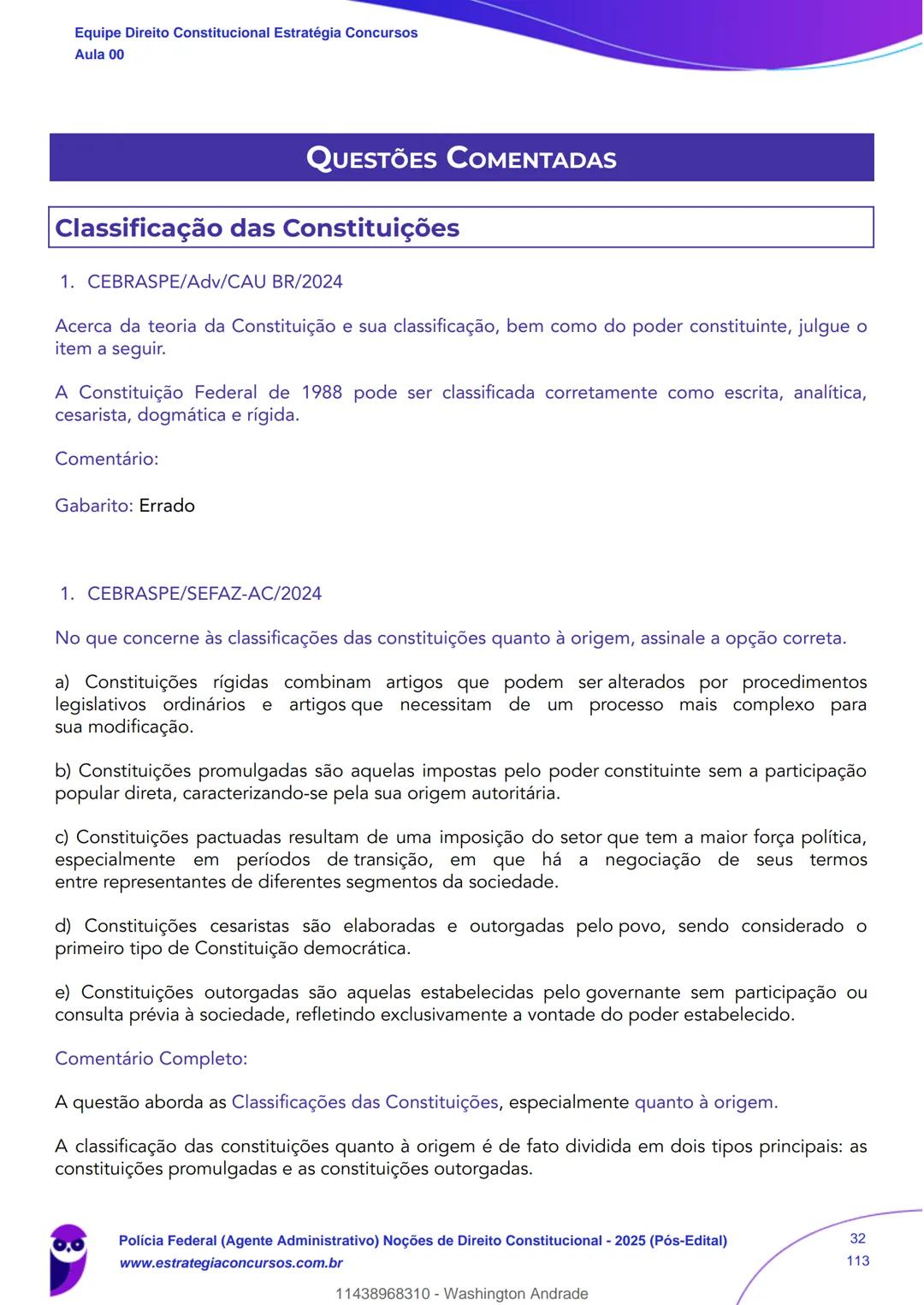 Estratégia
Concursos
Aula 00
Polícia Federal (Agente Administrativo)
Noções de Direito Constitucional - 2025
(Pós-Edital)
Autor:
Equipe Dire