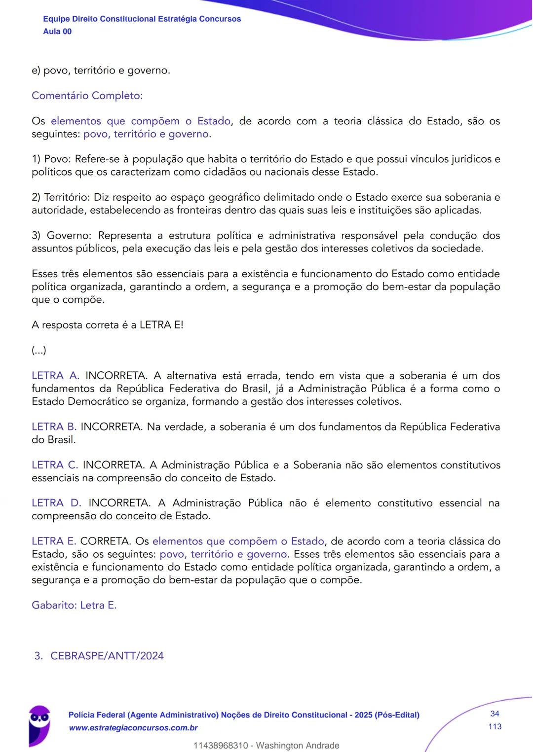 Estratégia
Concursos
Aula 00
Polícia Federal (Agente Administrativo)
Noções de Direito Constitucional - 2025
(Pós-Edital)
Autor:
Equipe Dire