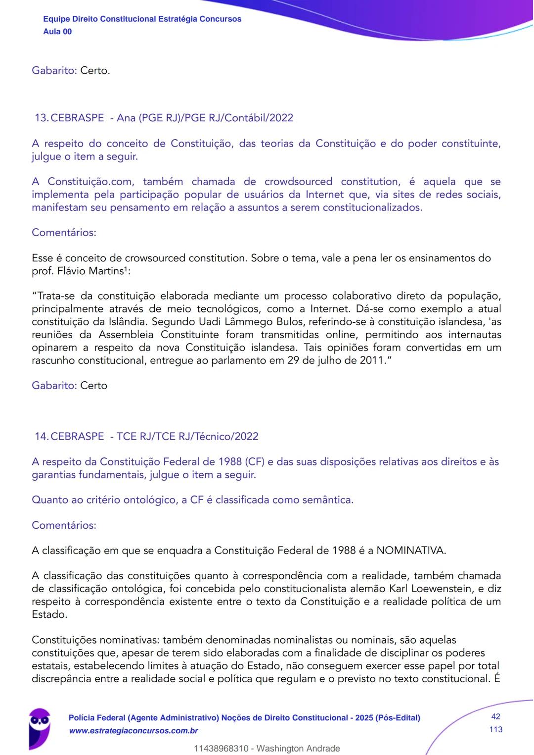 Estratégia
Concursos
Aula 00
Polícia Federal (Agente Administrativo)
Noções de Direito Constitucional - 2025
(Pós-Edital)
Autor:
Equipe Dire