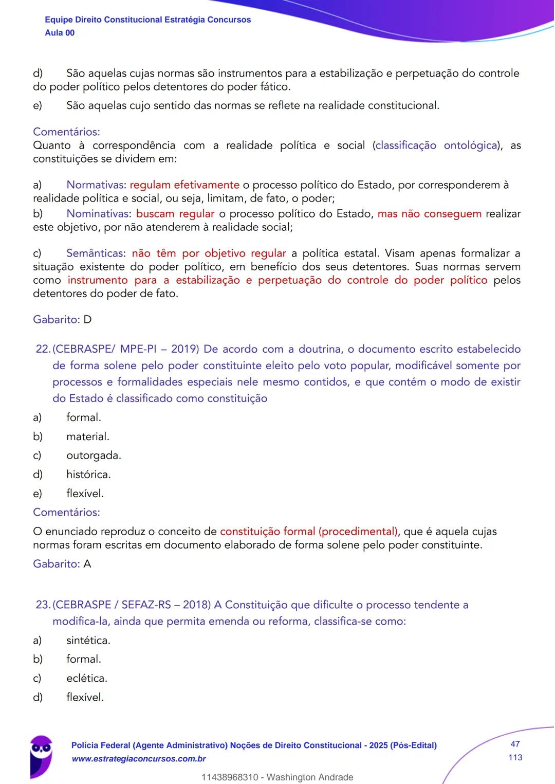 Estratégia
Concursos
Aula 00
Polícia Federal (Agente Administrativo)
Noções de Direito Constitucional - 2025
(Pós-Edital)
Autor:
Equipe Dire