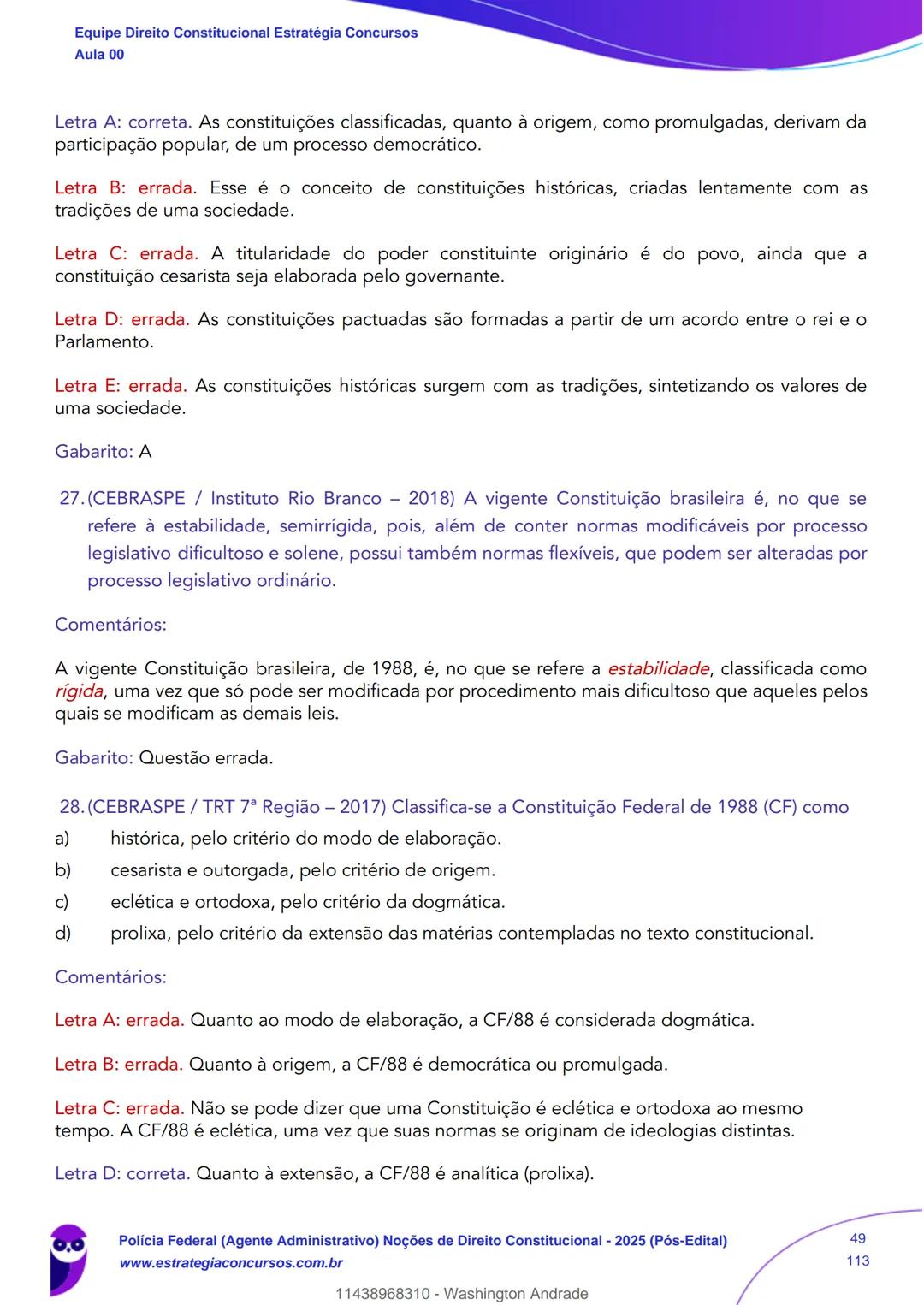 Estratégia
Concursos
Aula 00
Polícia Federal (Agente Administrativo)
Noções de Direito Constitucional - 2025
(Pós-Edital)
Autor:
Equipe Dire