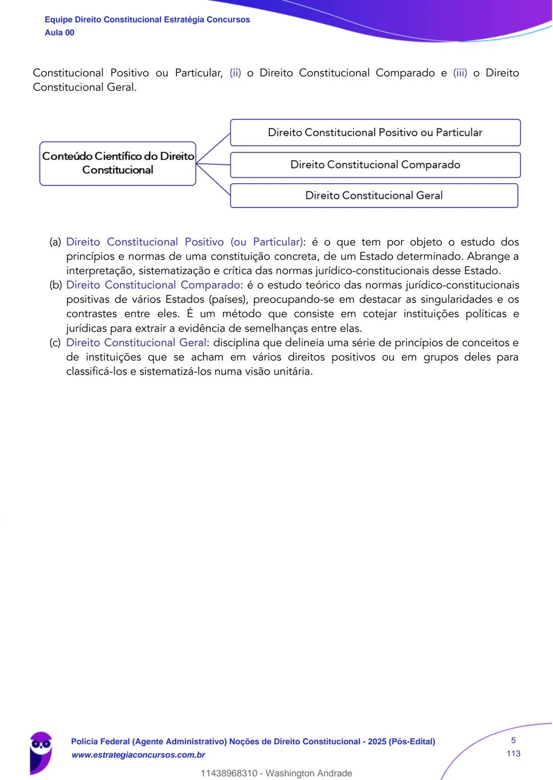 Estratégia
Concursos
Aula 00
Polícia Federal (Agente Administrativo)
Noções de Direito Constitucional - 2025
(Pós-Edital)
Autor:
Equipe Dire