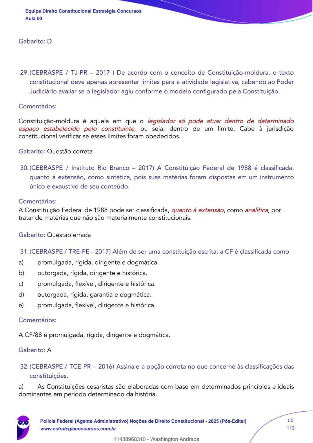 Estratégia
Concursos
Aula 00
Polícia Federal (Agente Administrativo)
Noções de Direito Constitucional - 2025
(Pós-Edital)
Autor:
Equipe Dire