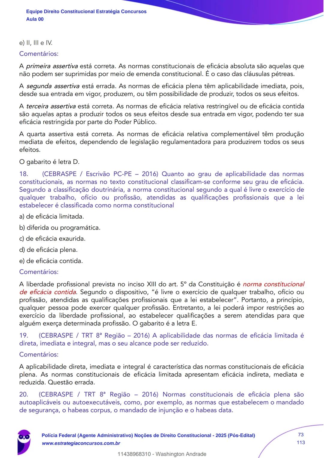Estratégia
Concursos
Aula 00
Polícia Federal (Agente Administrativo)
Noções de Direito Constitucional - 2025
(Pós-Edital)
Autor:
Equipe Dire