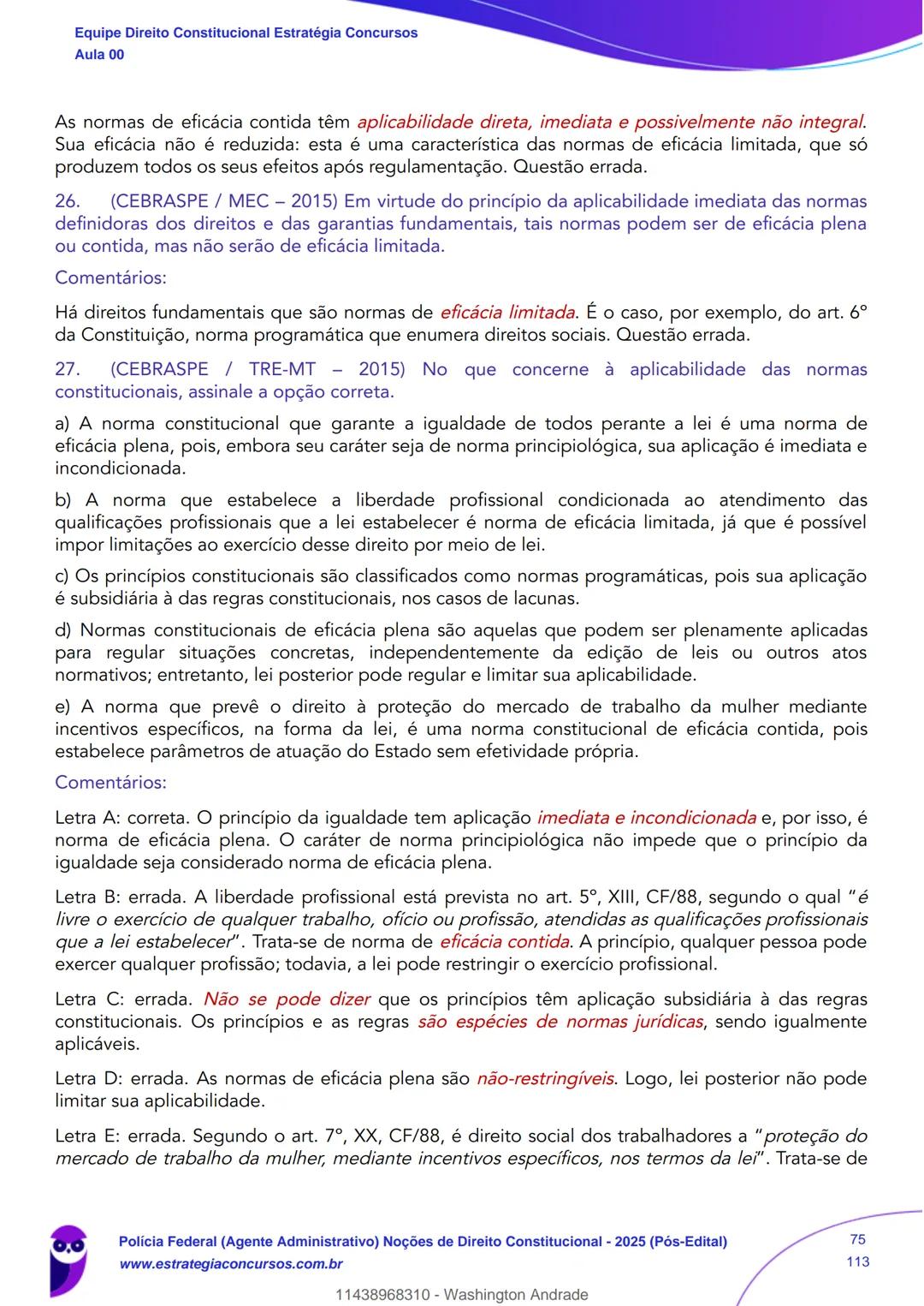 Estratégia
Concursos
Aula 00
Polícia Federal (Agente Administrativo)
Noções de Direito Constitucional - 2025
(Pós-Edital)
Autor:
Equipe Dire