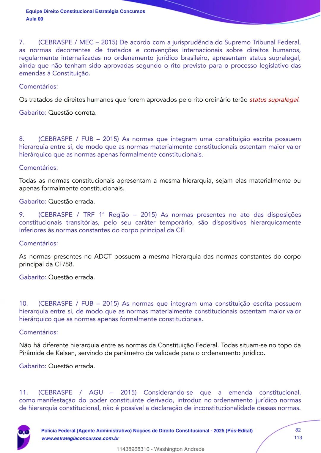 Estratégia
Concursos
Aula 00
Polícia Federal (Agente Administrativo)
Noções de Direito Constitucional - 2025
(Pós-Edital)
Autor:
Equipe Dire