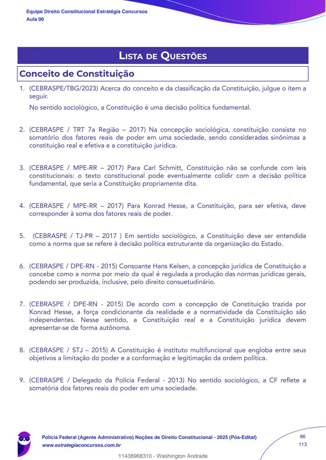 Estratégia
Concursos
Aula 00
Polícia Federal (Agente Administrativo)
Noções de Direito Constitucional - 2025
(Pós-Edital)
Autor:
Equipe Dire