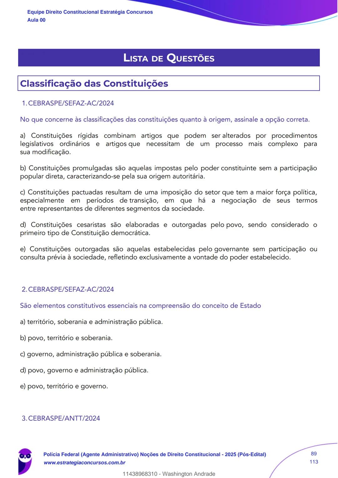 Estratégia
Concursos
Aula 00
Polícia Federal (Agente Administrativo)
Noções de Direito Constitucional - 2025
(Pós-Edital)
Autor:
Equipe Dire
