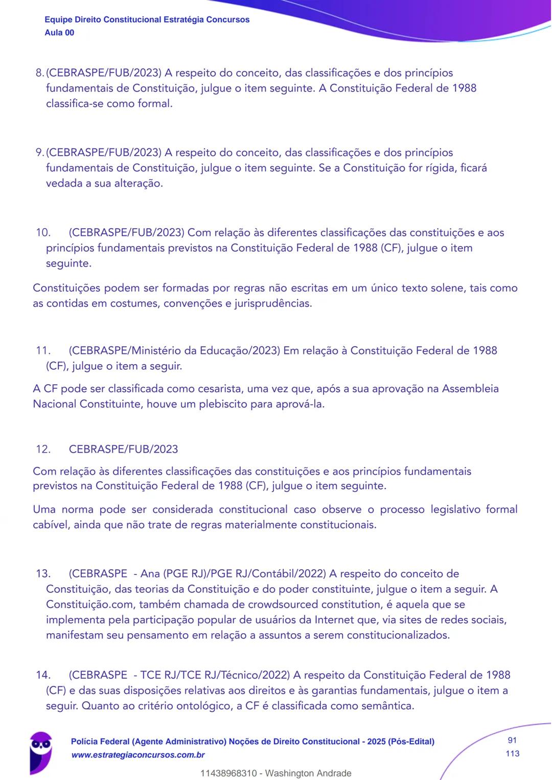 Estratégia
Concursos
Aula 00
Polícia Federal (Agente Administrativo)
Noções de Direito Constitucional - 2025
(Pós-Edital)
Autor:
Equipe Dire