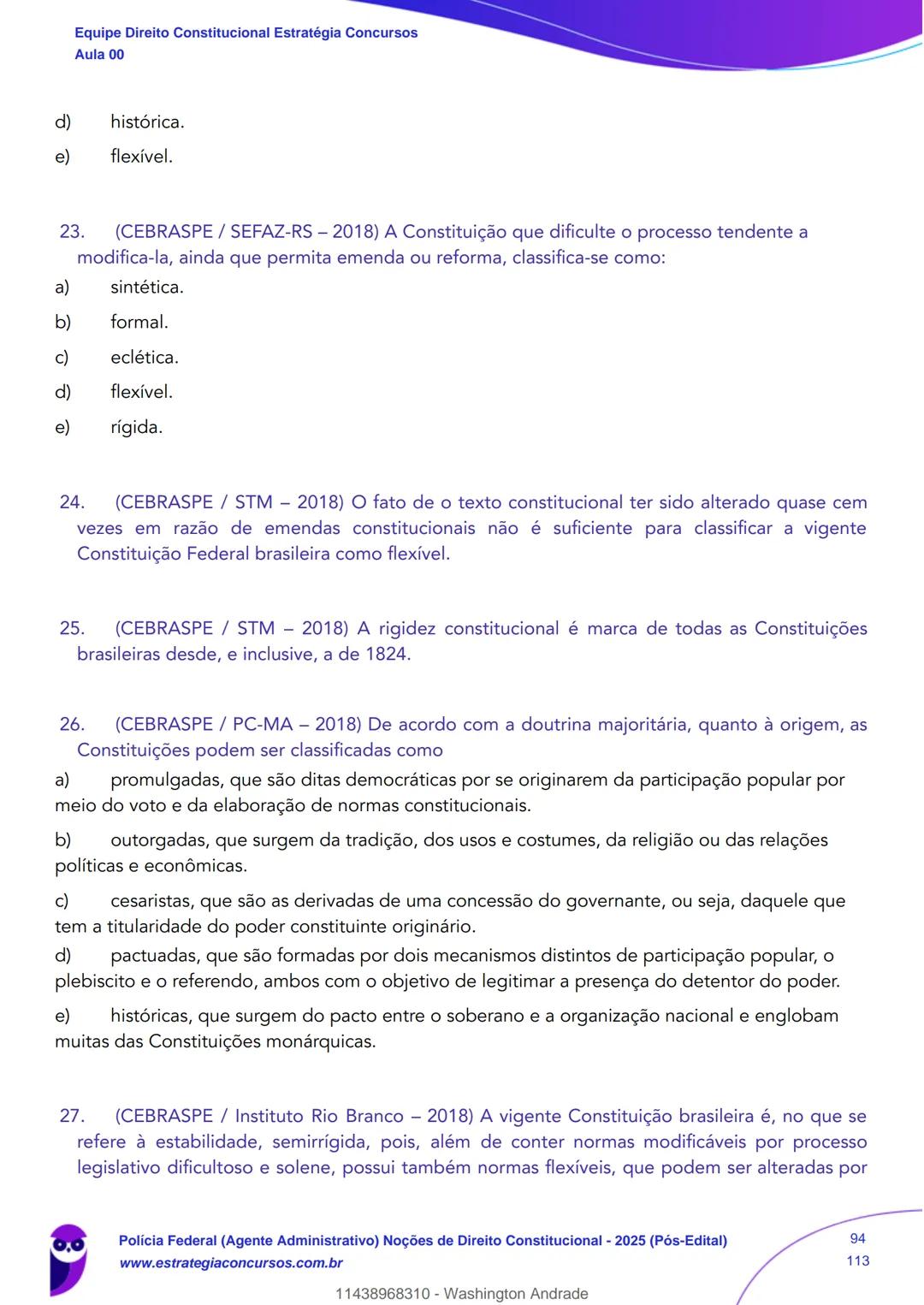 Estratégia
Concursos
Aula 00
Polícia Federal (Agente Administrativo)
Noções de Direito Constitucional - 2025
(Pós-Edital)
Autor:
Equipe Dire