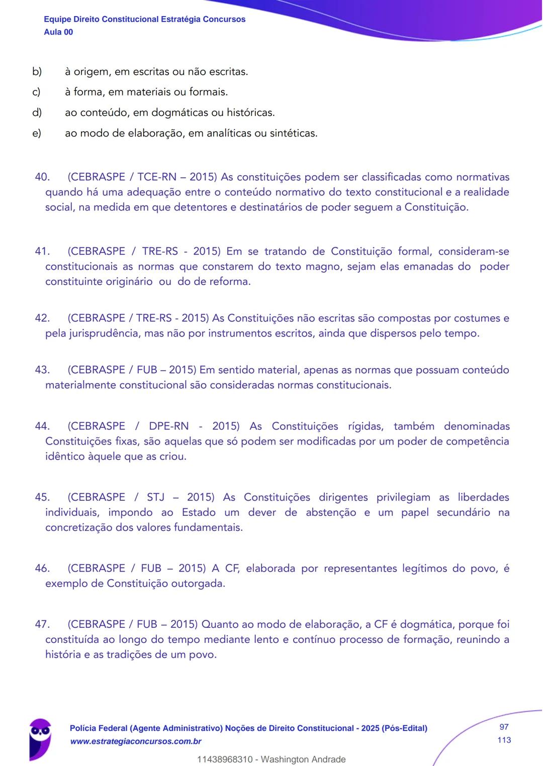 Estratégia
Concursos
Aula 00
Polícia Federal (Agente Administrativo)
Noções de Direito Constitucional - 2025
(Pós-Edital)
Autor:
Equipe Dire