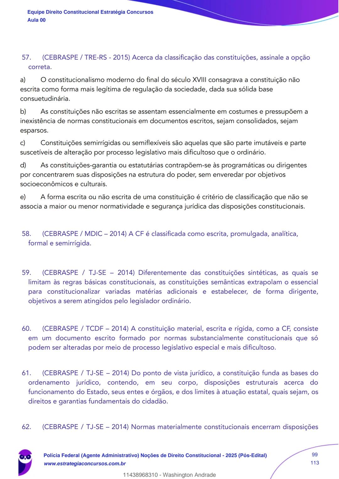 Estratégia
Concursos
Aula 00
Polícia Federal (Agente Administrativo)
Noções de Direito Constitucional - 2025
(Pós-Edital)
Autor:
Equipe Dire
