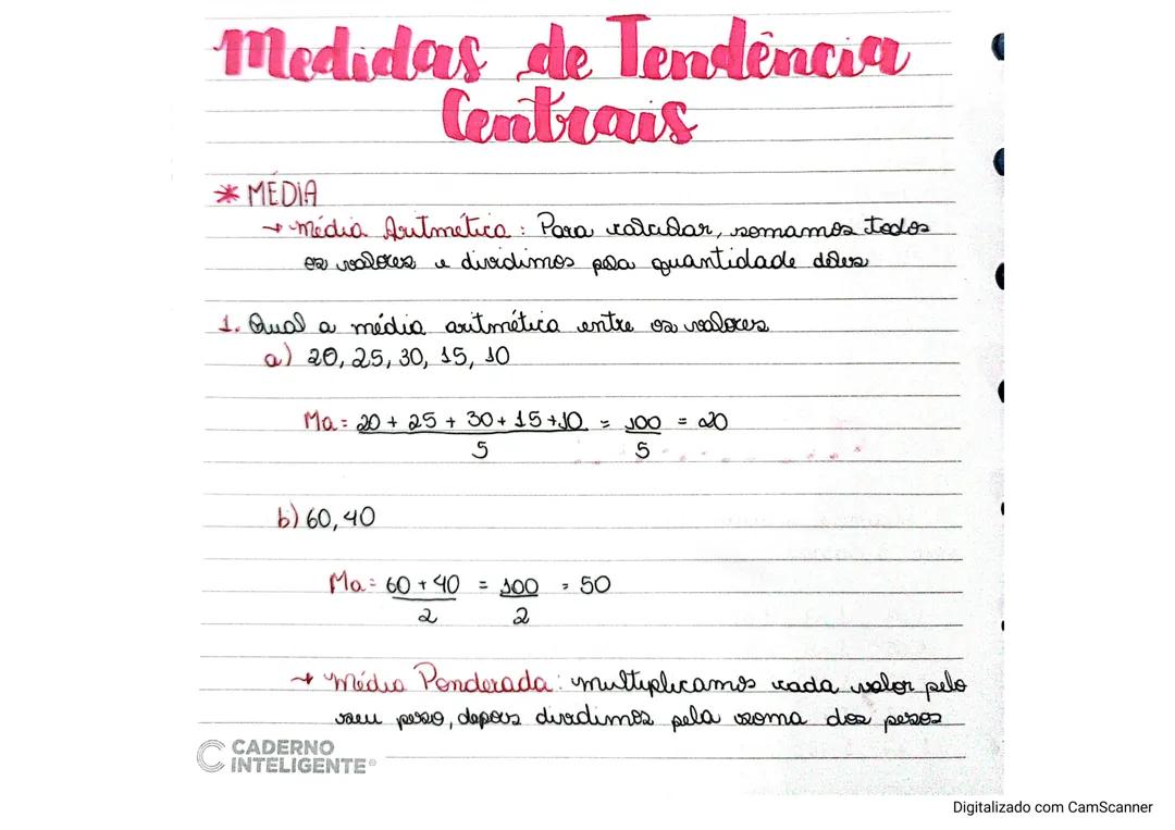 Medidas de tendência centrais