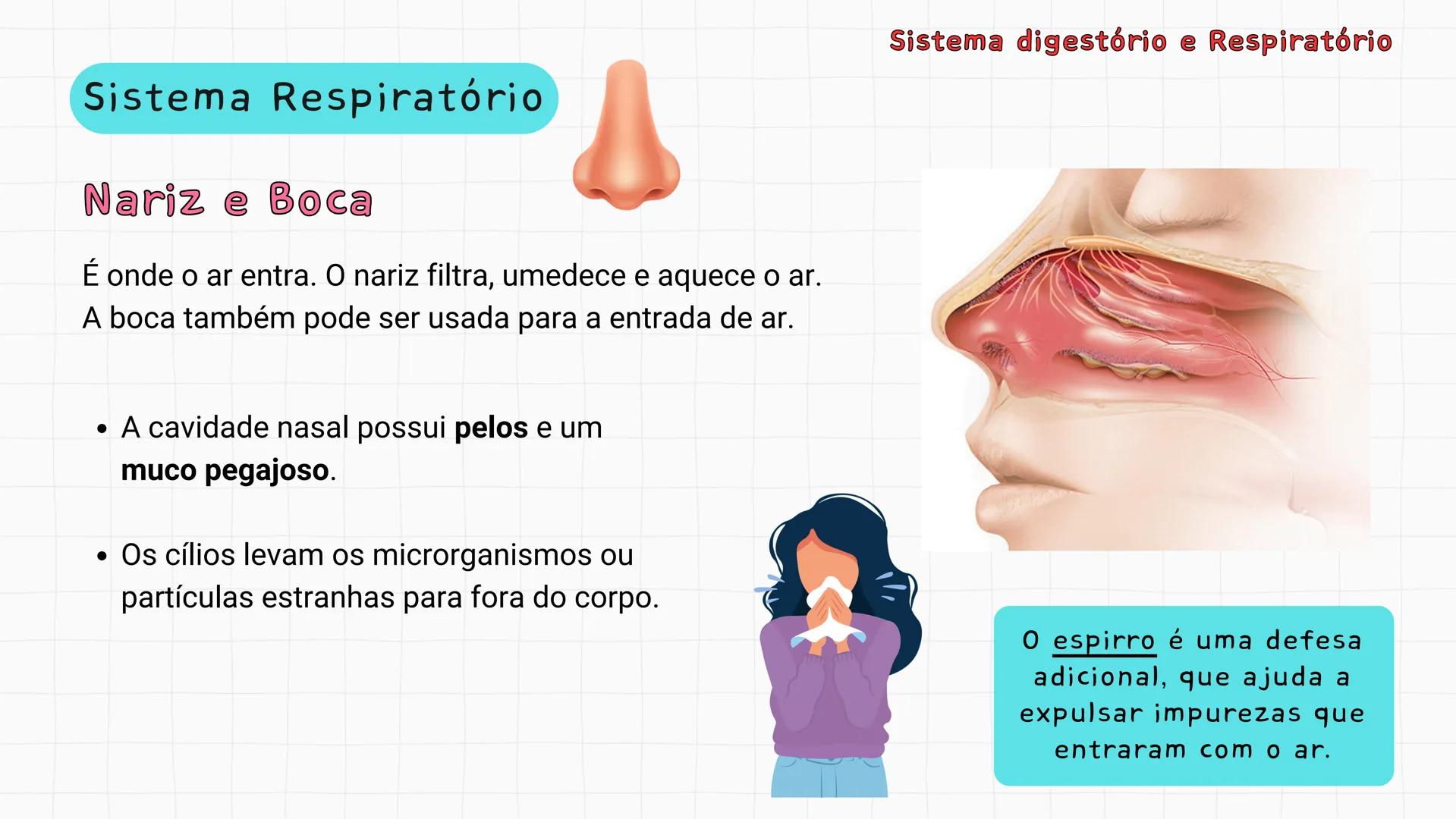 ## Sistema Respiratório # Sistema digestório e Respiratório
Por que respiramos sem perceber? Sistema digestório e Respiratório
Por que resp