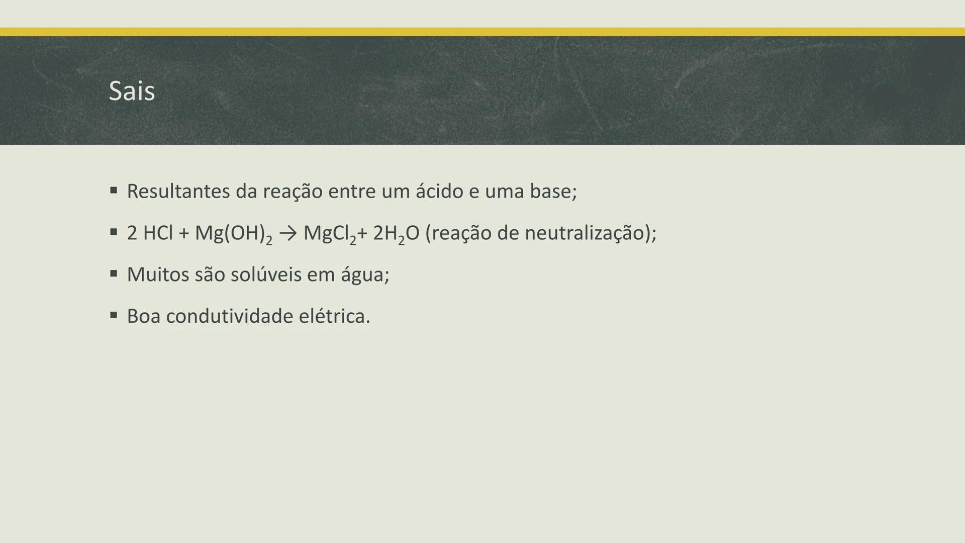 # Funções Inorgânicas
Ácidos, Bases, Sais e Óxidos. Ácidos
- Compostos que, em solução aquosa, liberam íons hidrogênio (H+), como o ácido