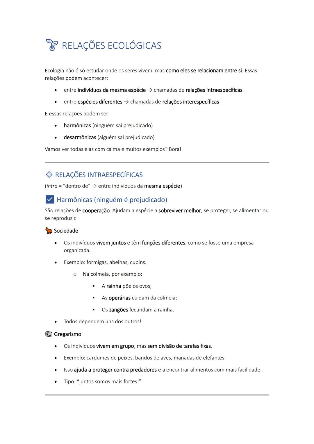 ECOLOGIA - Fatores Abióticos e Bióticos
Ecologia é a parte da Biologia que estuda as relações entre os seres vivos e o ambiente onde
vivem.