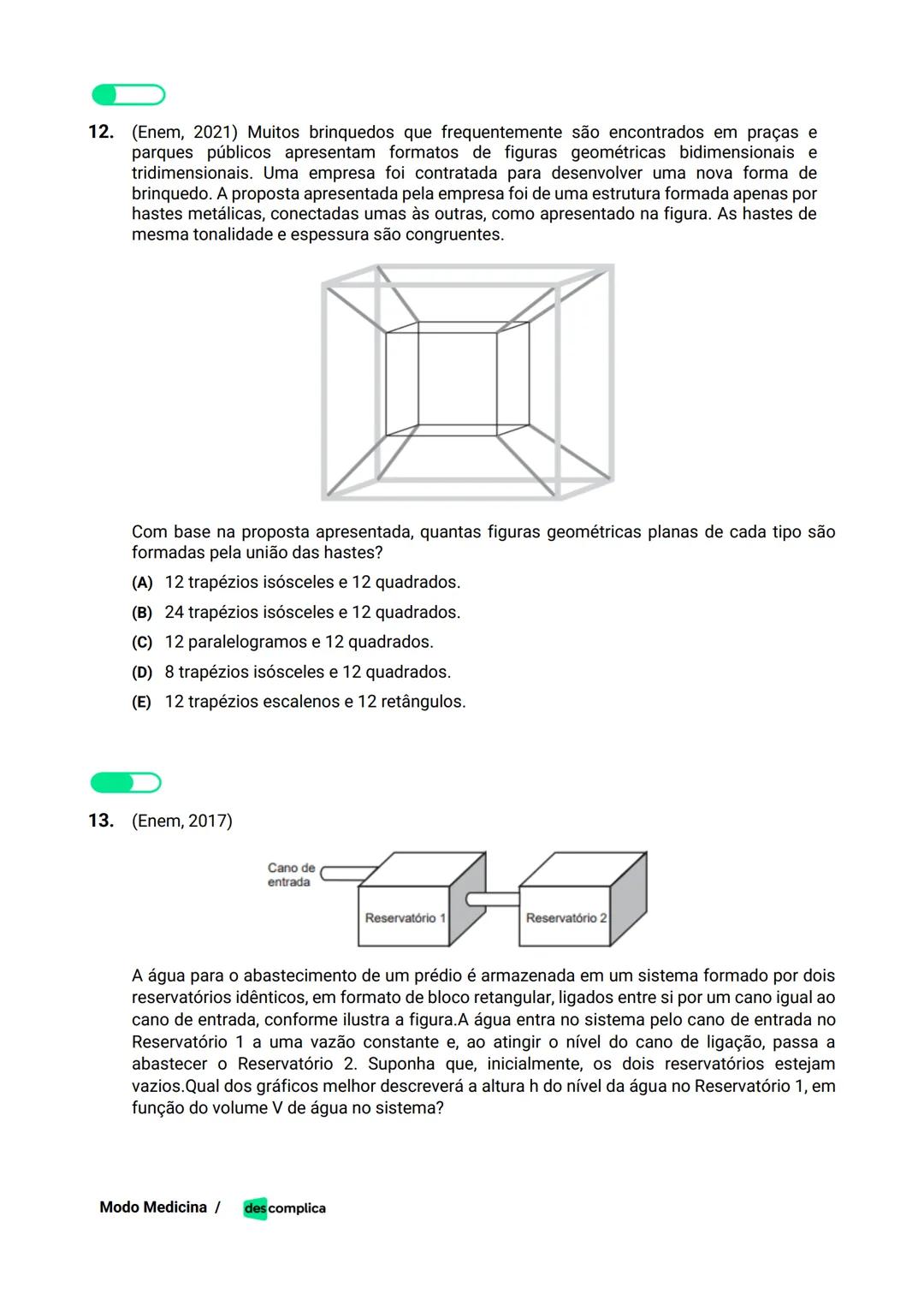 des complica
APOSTILA
MODO MEDICINA
VOLUME 2
UMA CURADORIA DE QUESTÕES ENEM QUE VAI TURBINAR SEUS ESTUDOS
RUMO À APROVAÇÃO EM MEDICINA! Sumá