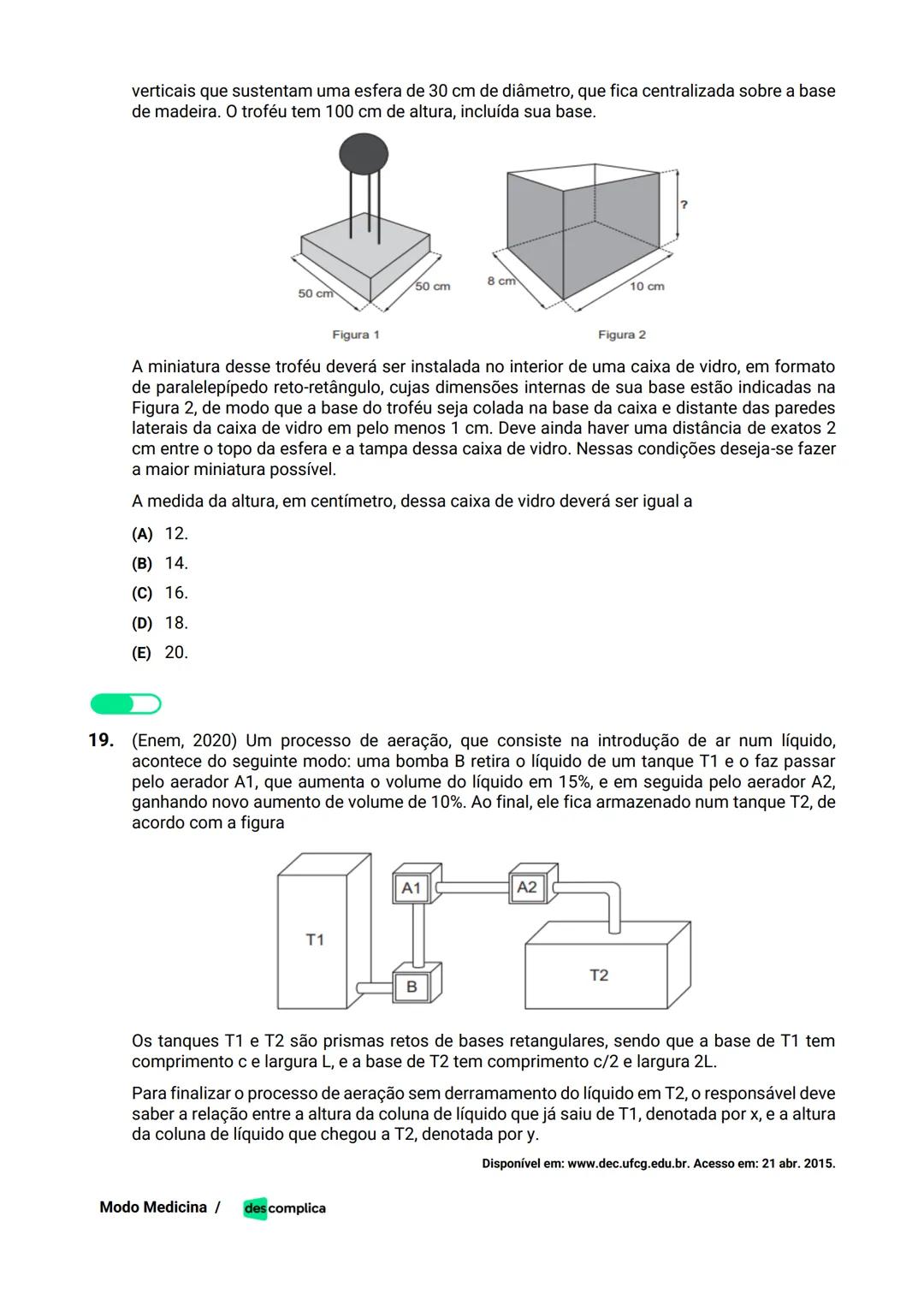des complica
APOSTILA
MODO MEDICINA
VOLUME 2
UMA CURADORIA DE QUESTÕES ENEM QUE VAI TURBINAR SEUS ESTUDOS
RUMO À APROVAÇÃO EM MEDICINA! Sumá