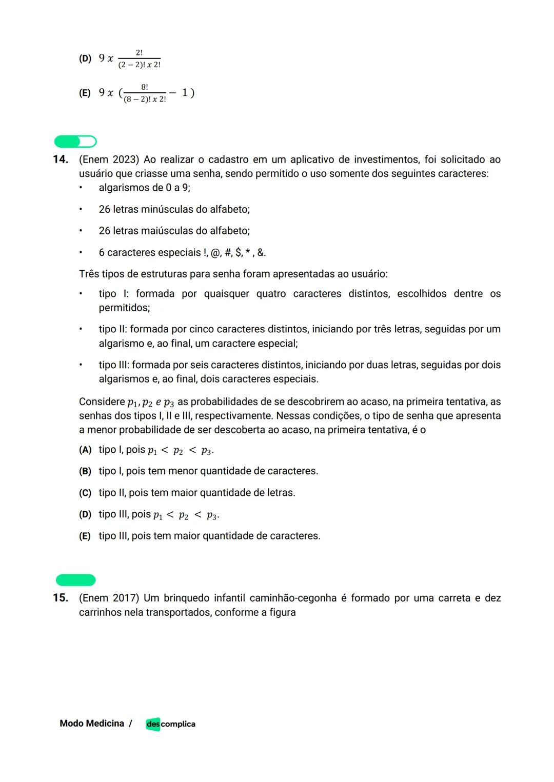 des complica
APOSTILA
MODO MEDICINA
VOLUME 2
UMA CURADORIA DE QUESTÕES ENEM QUE VAI TURBINAR SEUS ESTUDOS
RUMO À APROVAÇÃO EM MEDICINA! Sumá