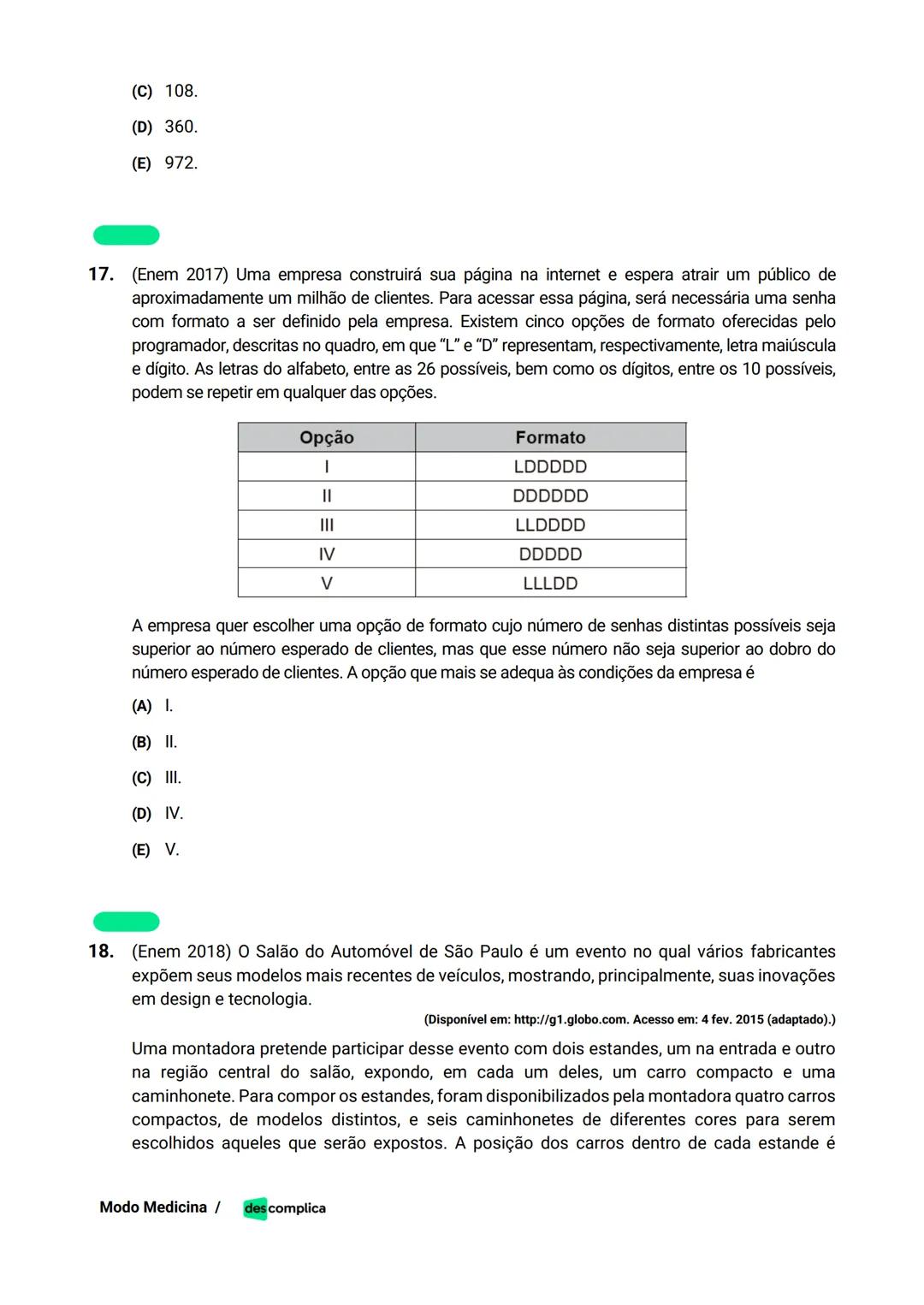 des complica
APOSTILA
MODO MEDICINA
VOLUME 2
UMA CURADORIA DE QUESTÕES ENEM QUE VAI TURBINAR SEUS ESTUDOS
RUMO À APROVAÇÃO EM MEDICINA! Sumá