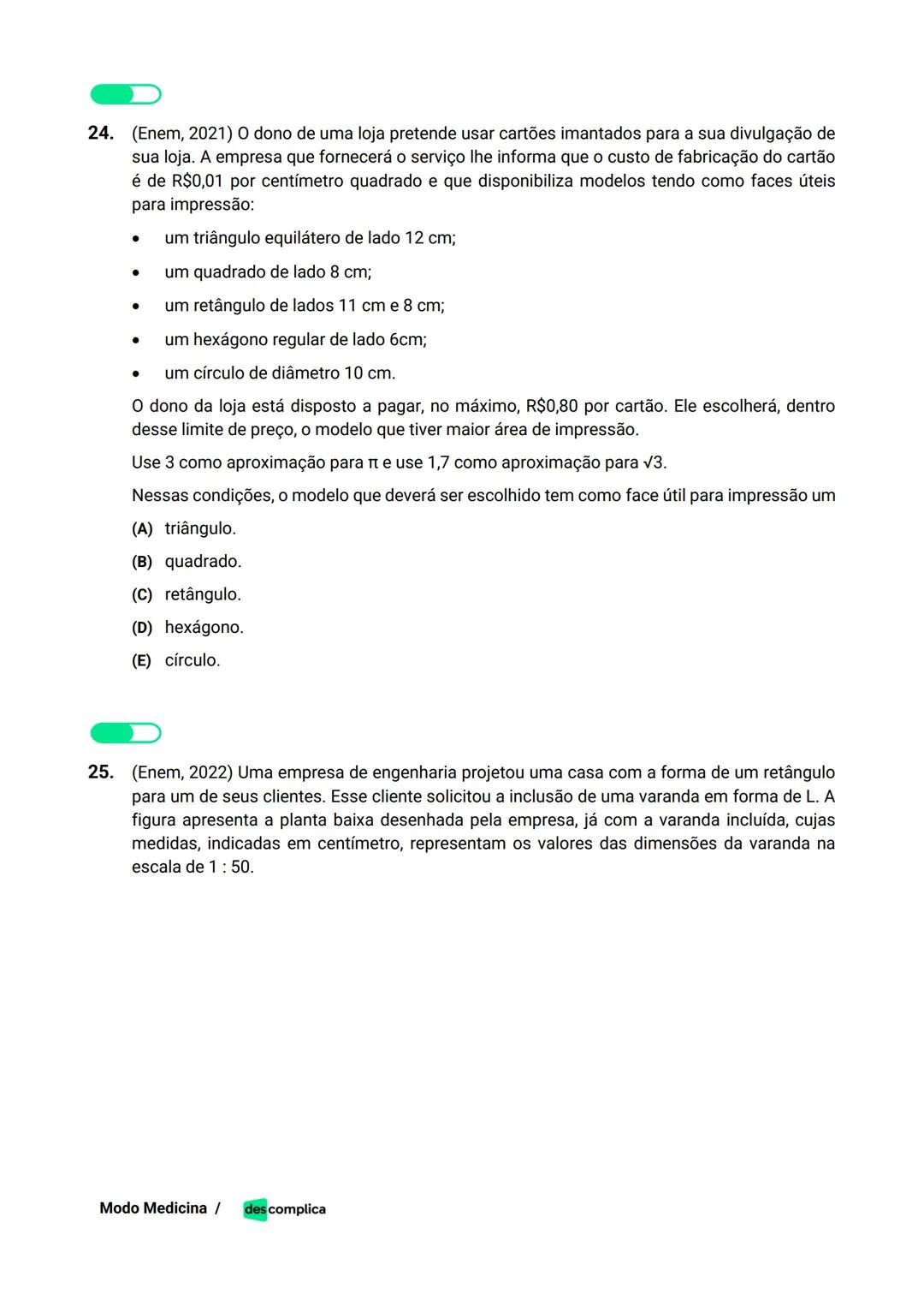 des complica
APOSTILA
MODO MEDICINA
VOLUME 2
UMA CURADORIA DE QUESTÕES ENEM QUE VAI TURBINAR SEUS ESTUDOS
RUMO À APROVAÇÃO EM MEDICINA! Sumá