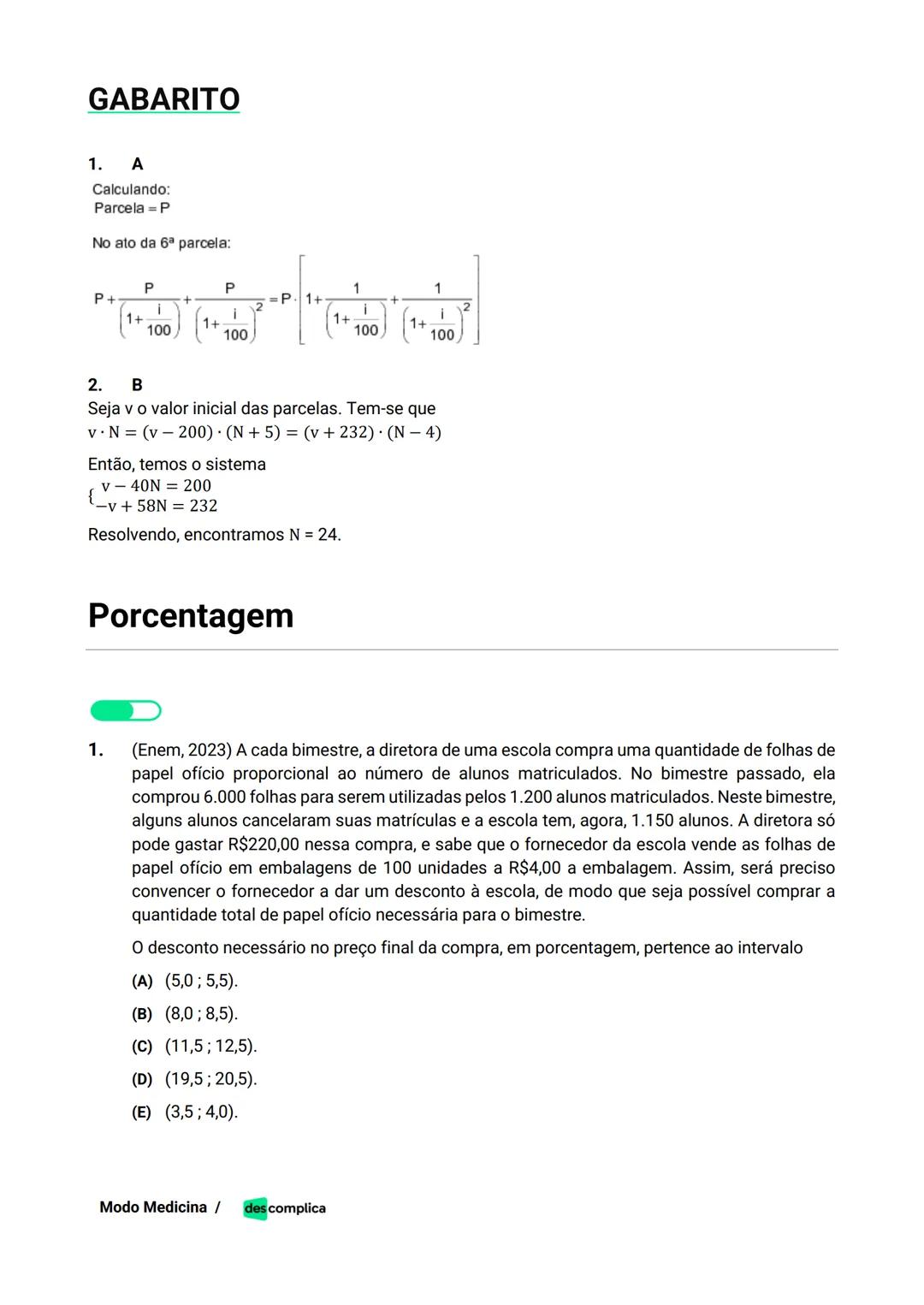 des complica
APOSTILA
MODO MEDICINA
VOLUME 2
UMA CURADORIA DE QUESTÕES ENEM QUE VAI TURBINAR SEUS ESTUDOS
RUMO À APROVAÇÃO EM MEDICINA! Sumá