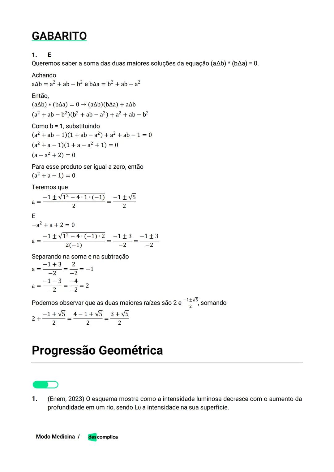 des complica
APOSTILA
MODO MEDICINA
VOLUME 2
UMA CURADORIA DE QUESTÕES ENEM QUE VAI TURBINAR SEUS ESTUDOS
RUMO À APROVAÇÃO EM MEDICINA! Sumá