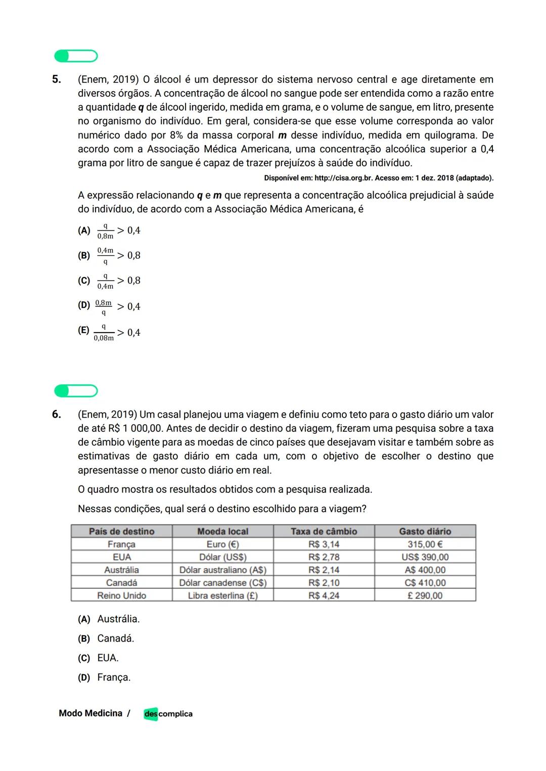 des complica
APOSTILA
MODO MEDICINA
VOLUME 2
UMA CURADORIA DE QUESTÕES ENEM QUE VAI TURBINAR SEUS ESTUDOS
RUMO À APROVAÇÃO EM MEDICINA! Sumá