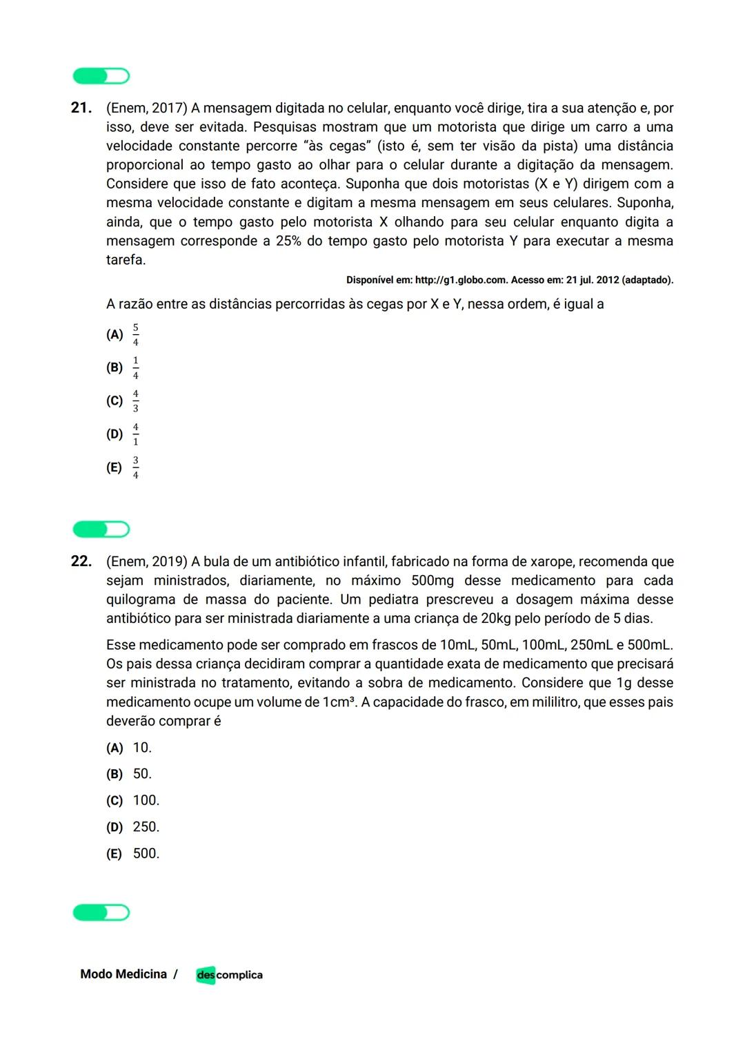 des complica
APOSTILA
MODO MEDICINA
VOLUME 2
UMA CURADORIA DE QUESTÕES ENEM QUE VAI TURBINAR SEUS ESTUDOS
RUMO À APROVAÇÃO EM MEDICINA! Sumá