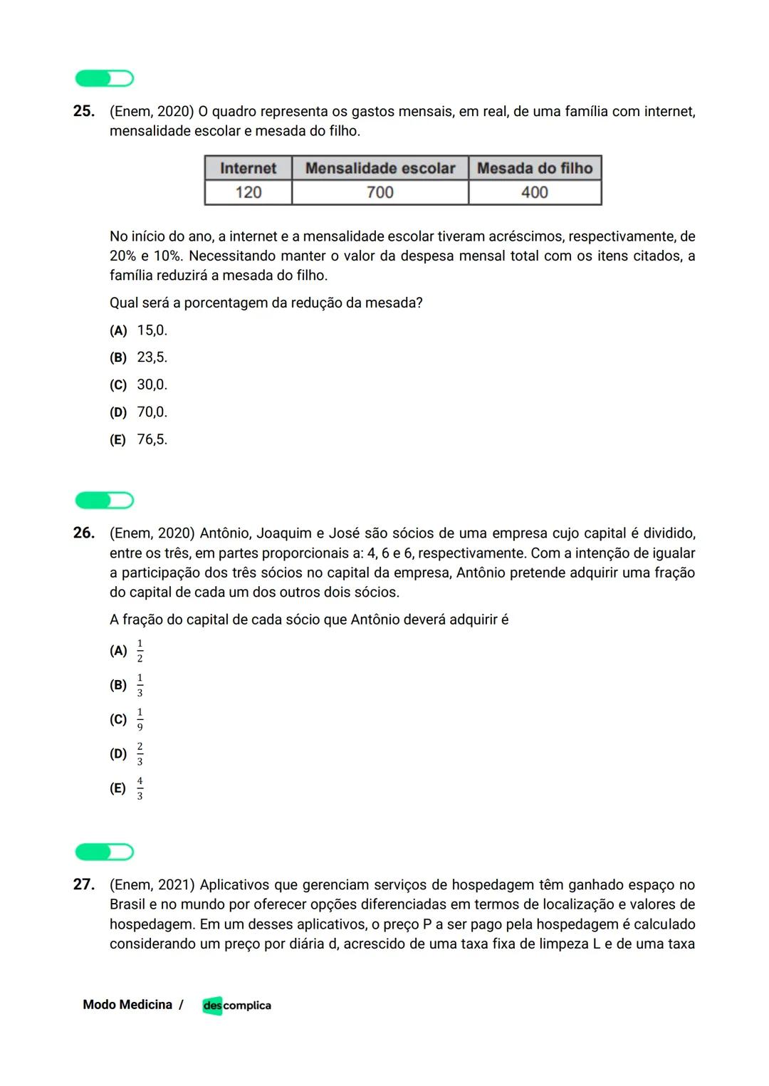 des complica
APOSTILA
MODO MEDICINA
VOLUME 2
UMA CURADORIA DE QUESTÕES ENEM QUE VAI TURBINAR SEUS ESTUDOS
RUMO À APROVAÇÃO EM MEDICINA! Sumá