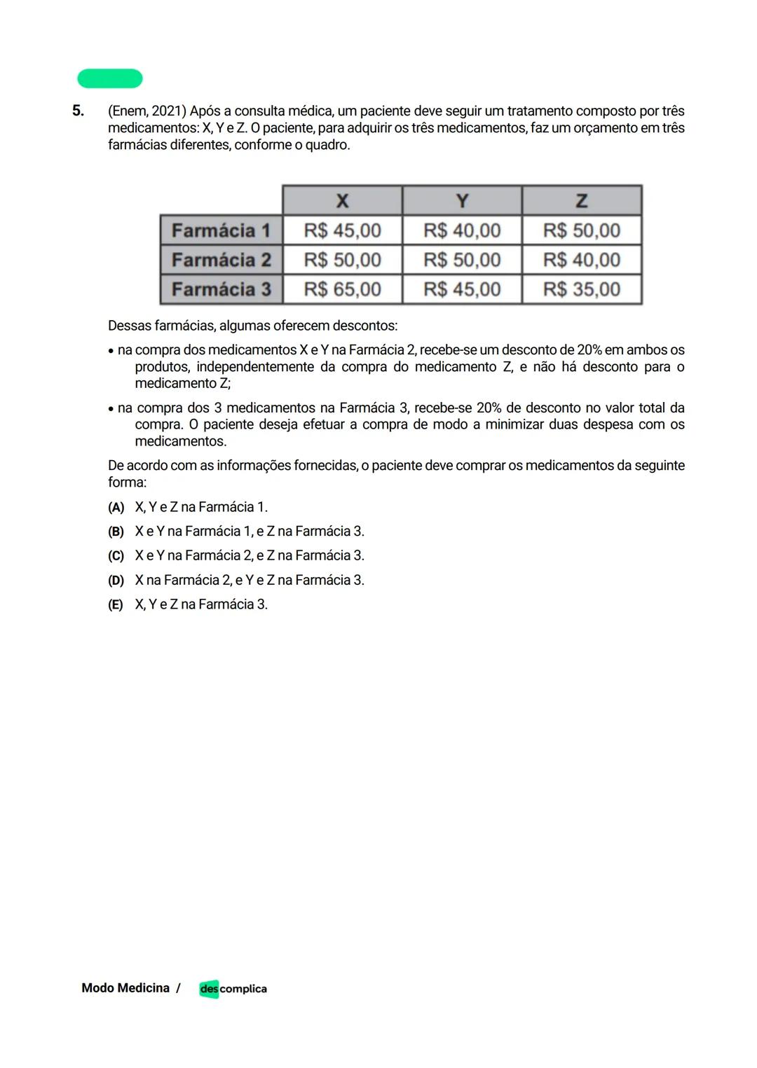 des complica
APOSTILA
MODO MEDICINA
VOLUME 2
UMA CURADORIA DE QUESTÕES ENEM QUE VAI TURBINAR SEUS ESTUDOS
RUMO À APROVAÇÃO EM MEDICINA! Sumá