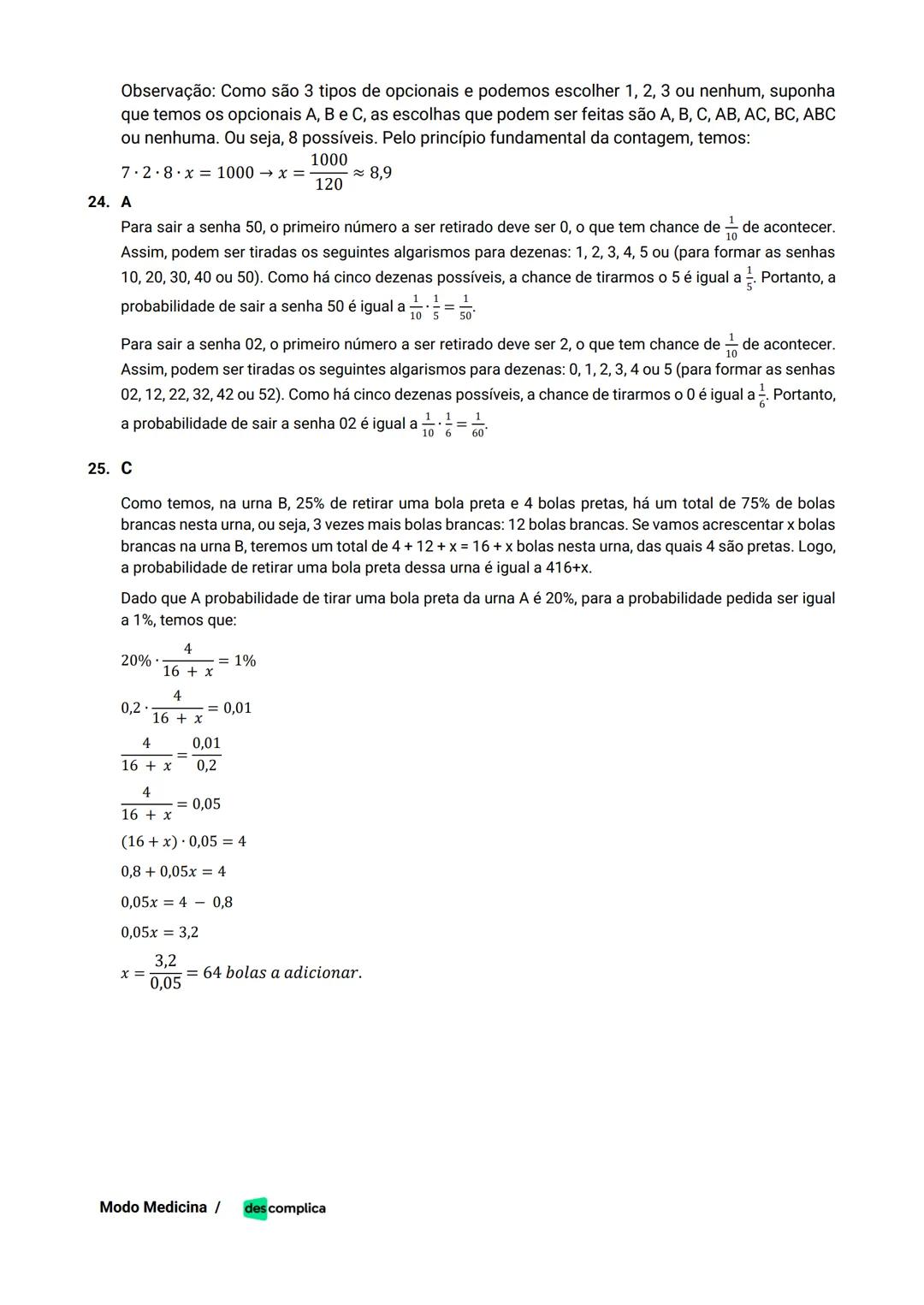 des complica
APOSTILA
MODO MEDICINA
VOLUME 2
UMA CURADORIA DE QUESTÕES ENEM QUE VAI TURBINAR SEUS ESTUDOS
RUMO À APROVAÇÃO EM MEDICINA! Sumá
