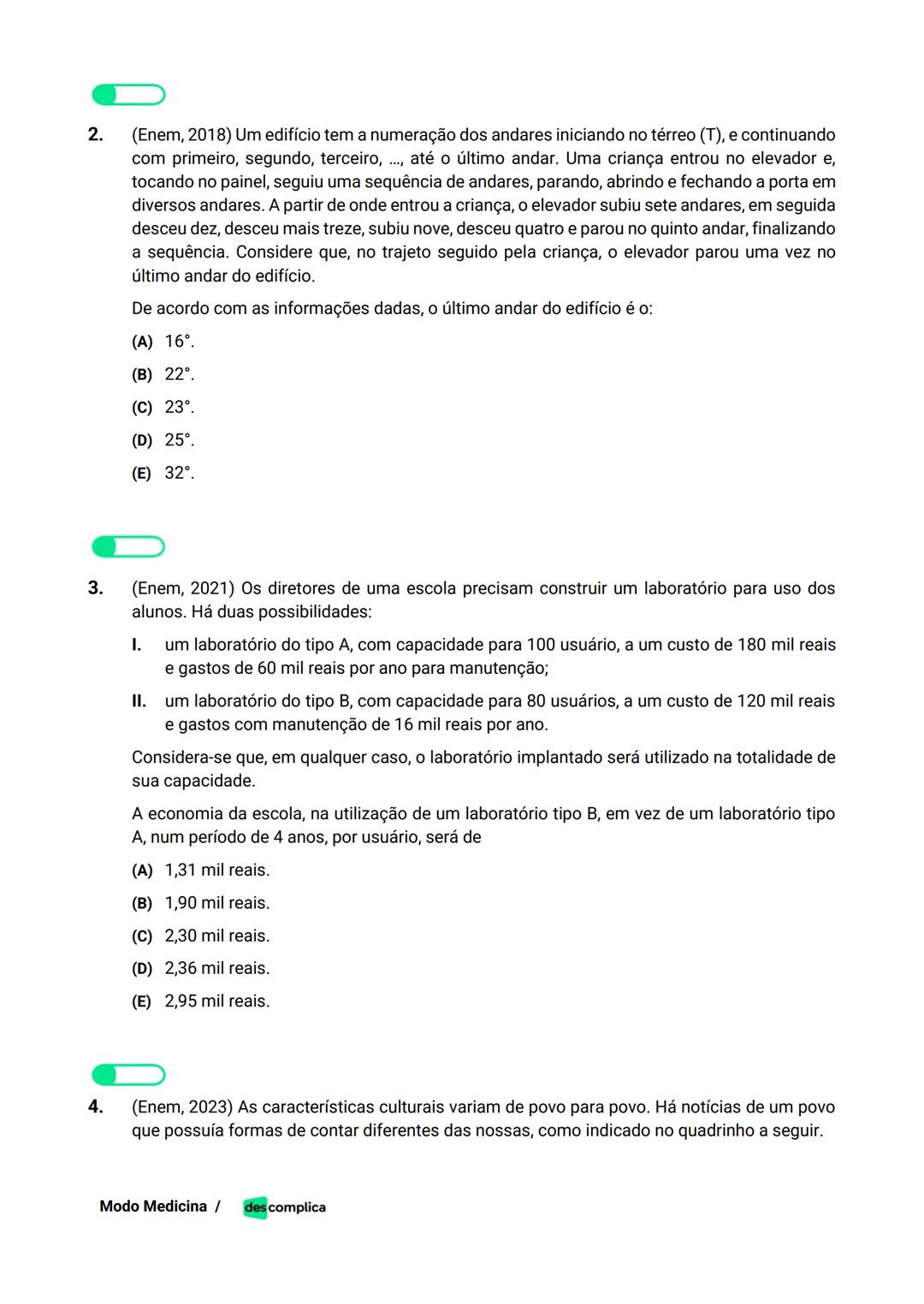 des complica
APOSTILA
MODO MEDICINA
VOLUME 2
UMA CURADORIA DE QUESTÕES ENEM QUE VAI TURBINAR SEUS ESTUDOS
RUMO À APROVAÇÃO EM MEDICINA! Sumá