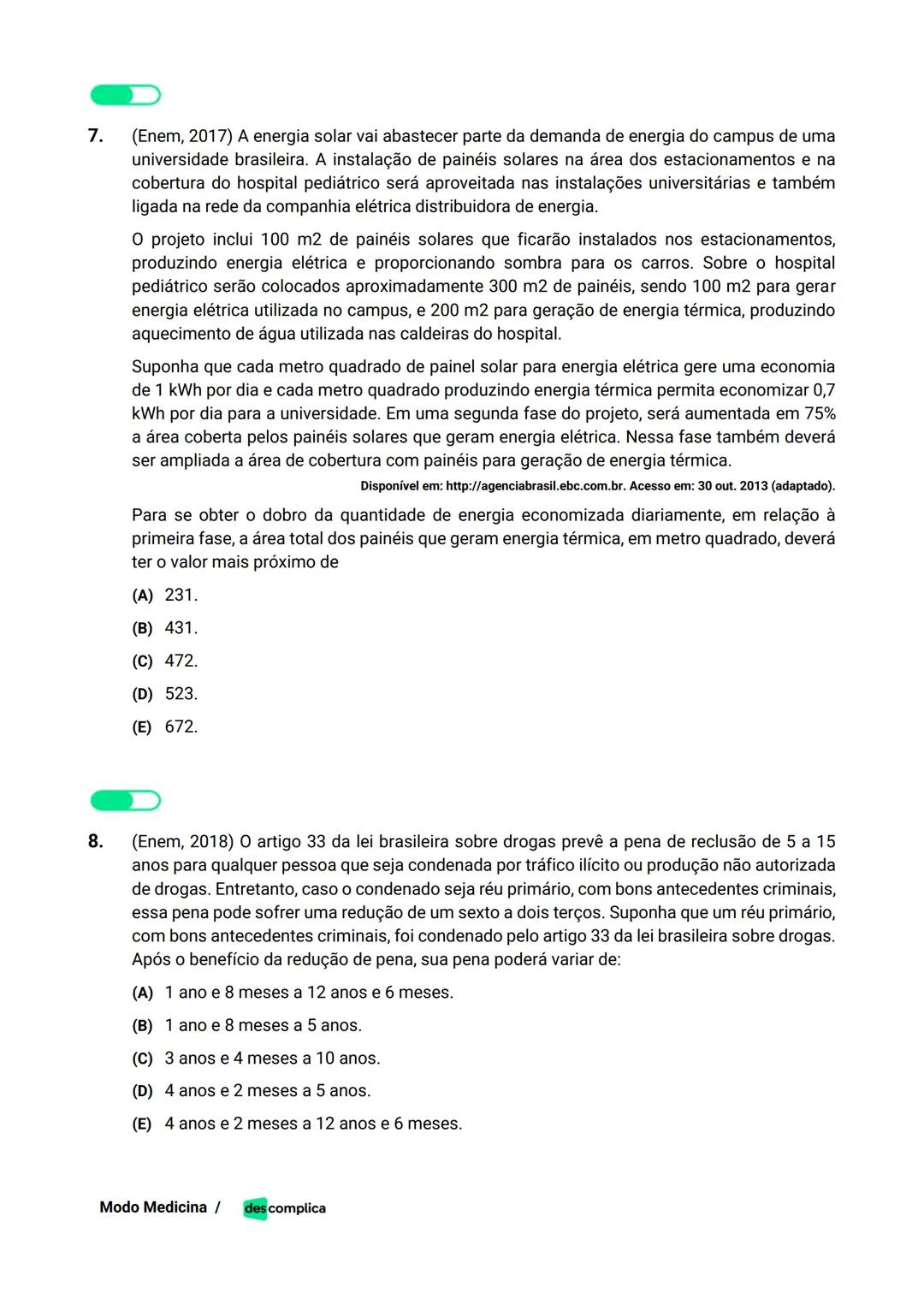 des complica
APOSTILA
MODO MEDICINA
VOLUME 2
UMA CURADORIA DE QUESTÕES ENEM QUE VAI TURBINAR SEUS ESTUDOS
RUMO À APROVAÇÃO EM MEDICINA! Sumá